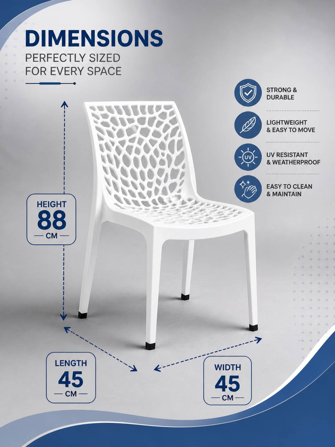 SRI Plastic Outdoor Chair - Image 2