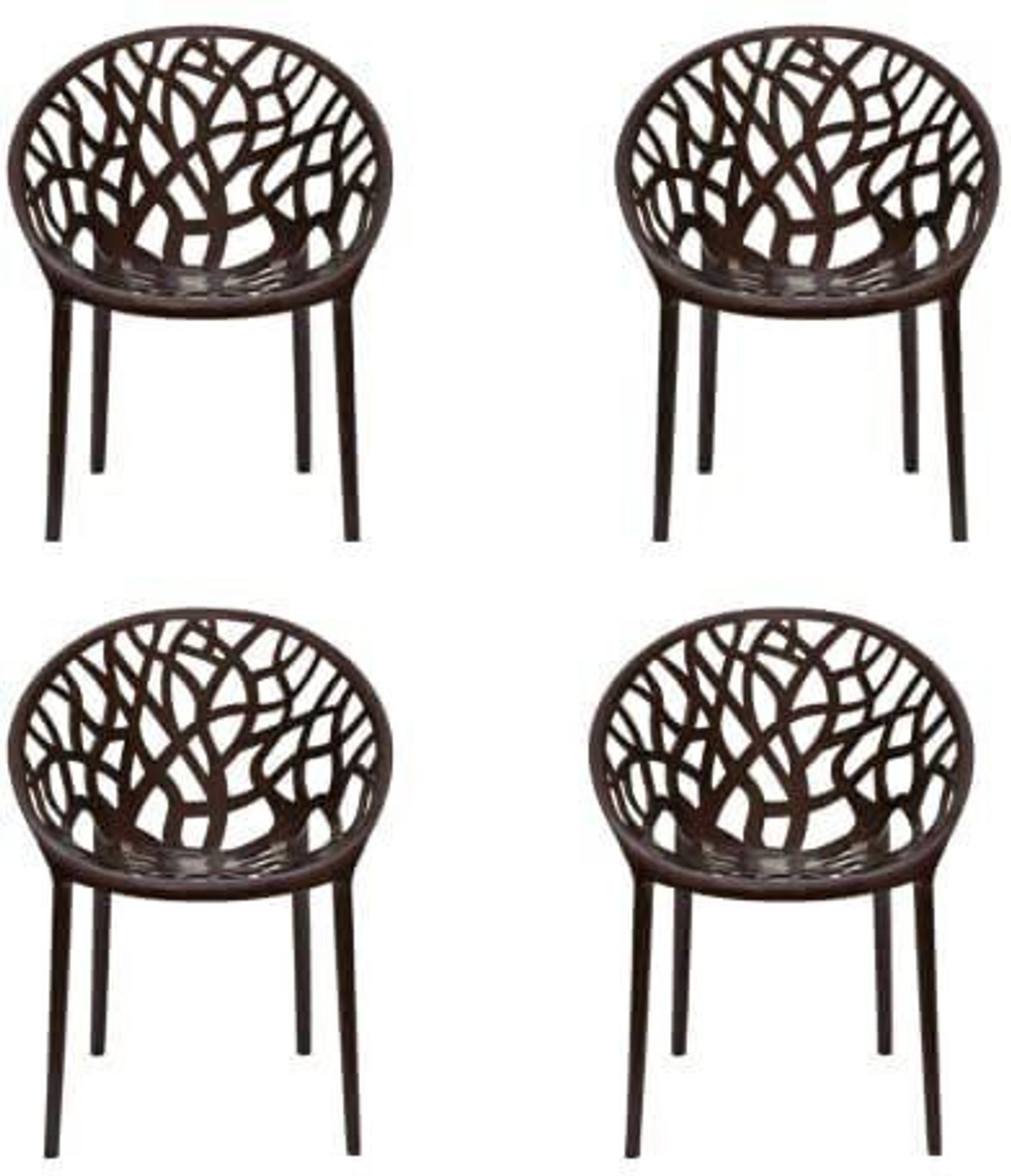 Image of RW REST WELL Crystal Model Plastic Chair| Durable&Stackable Chair for Home,Living Room,Cafe| Plastic Outdoor Chair