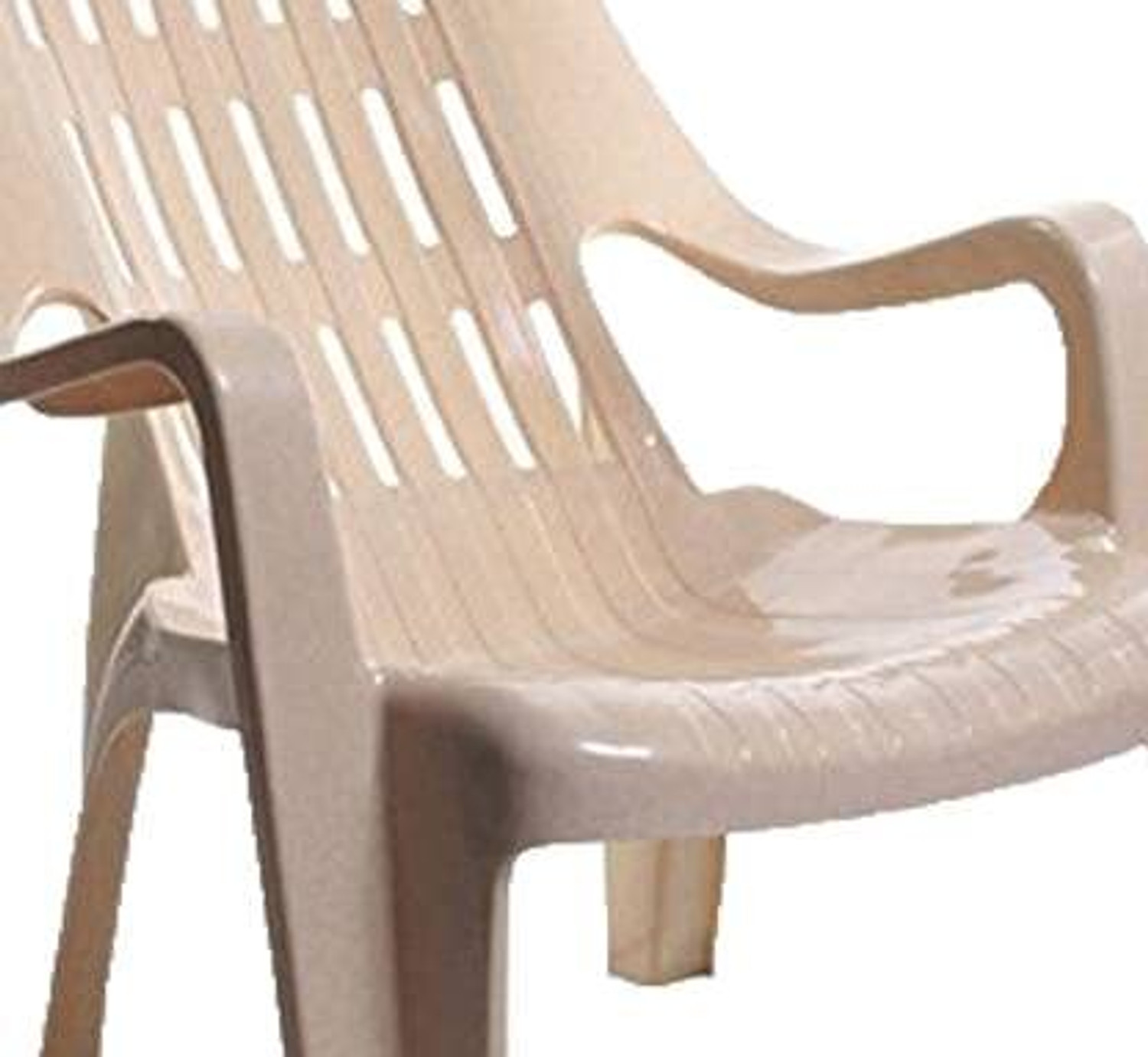 Image of cello Comfortable: Curved seat edge, extra-large backrest and seat panels Plastic Outdoor Chair