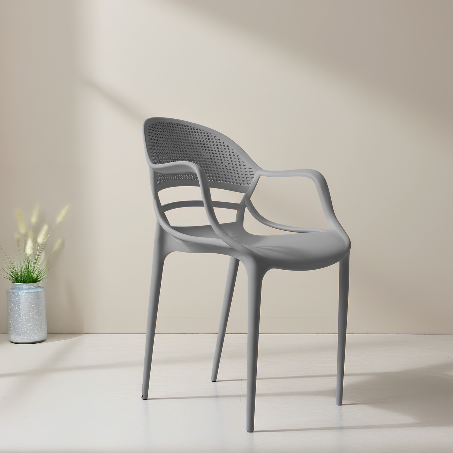 Image of Diya Sunset Strong PP Build, Lightweight, Stackable, Home, Balcony, Living Room, Cafe Plastic Outdoor Chair