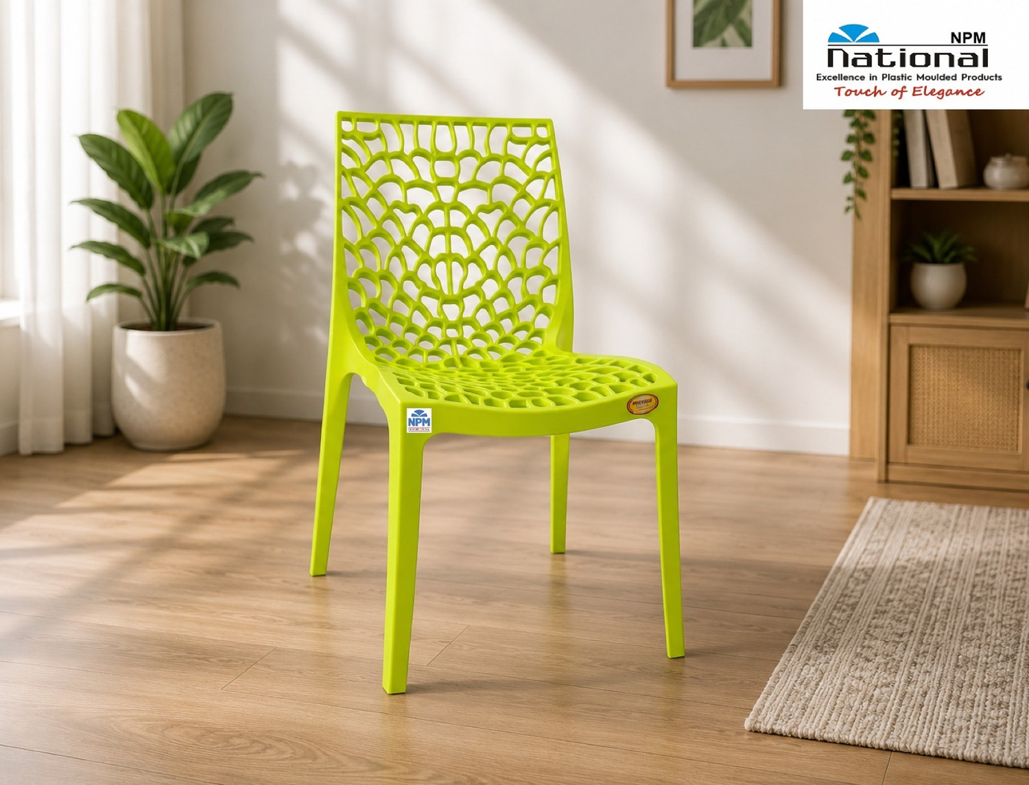 Image of NPM NATIONAL Chair for Home, Office, Garden & Balcony | Heavy Duty Plastic Outdoor Chair