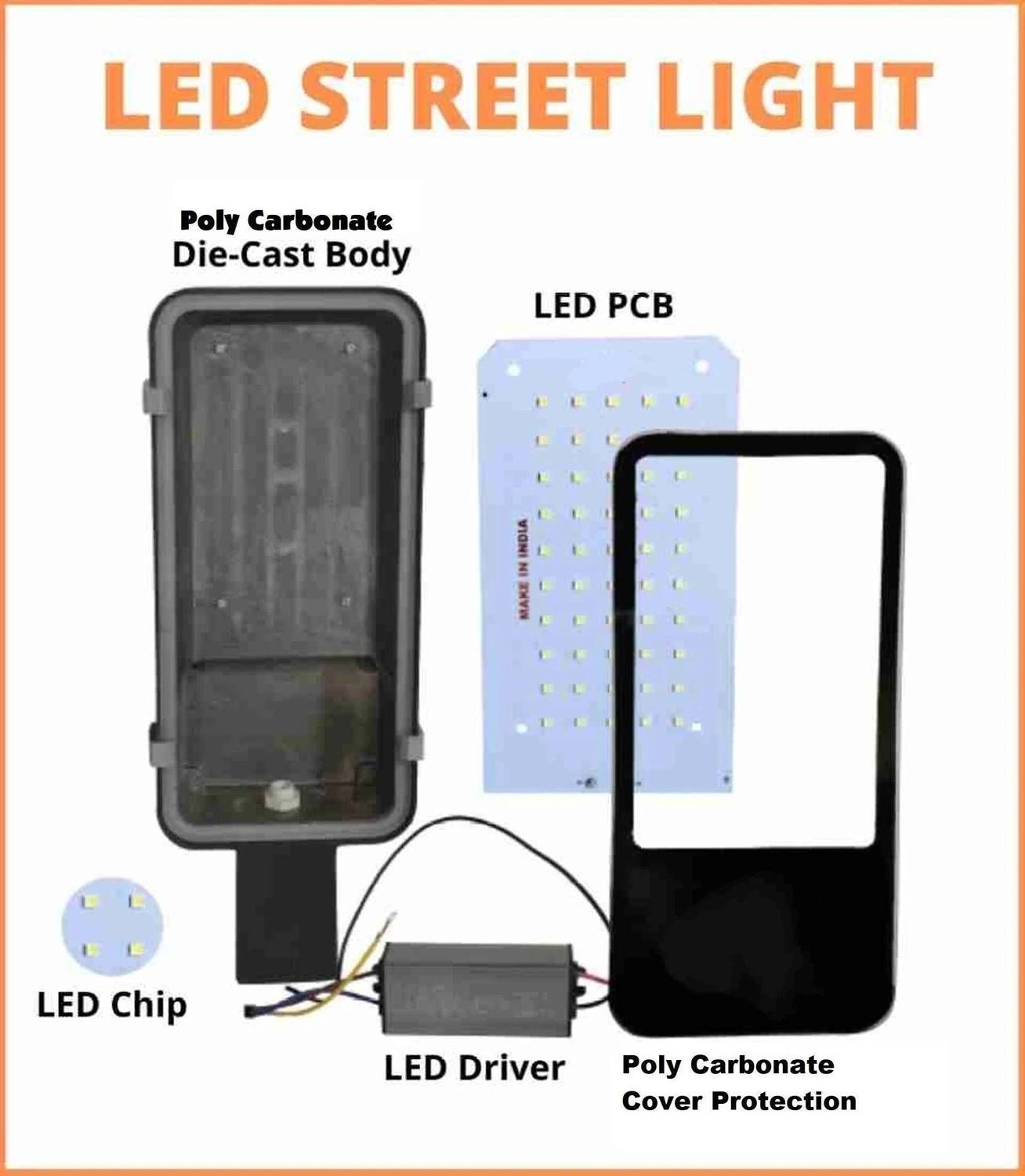 PE 50W LED SL1 Glass Street Light Outdoor Lamp - Image 2