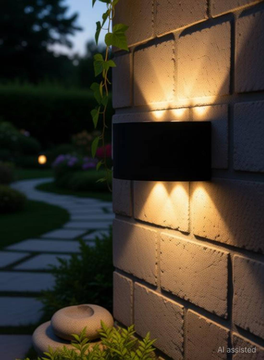 aadi Ad-Up Down -K-5Wt Post Light Outdoor Lamp (Yellow) Post Light Outdoor Lamp