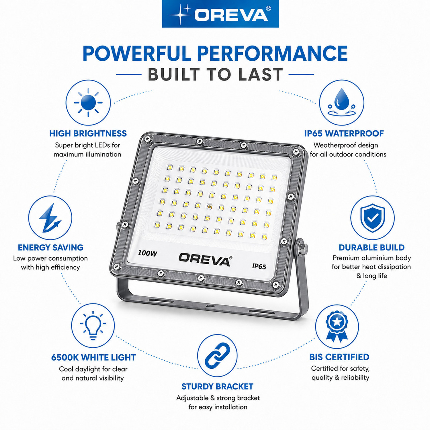 Image of OREVA ORFLD-100W-NEO Flood Light Outdoor Lamp