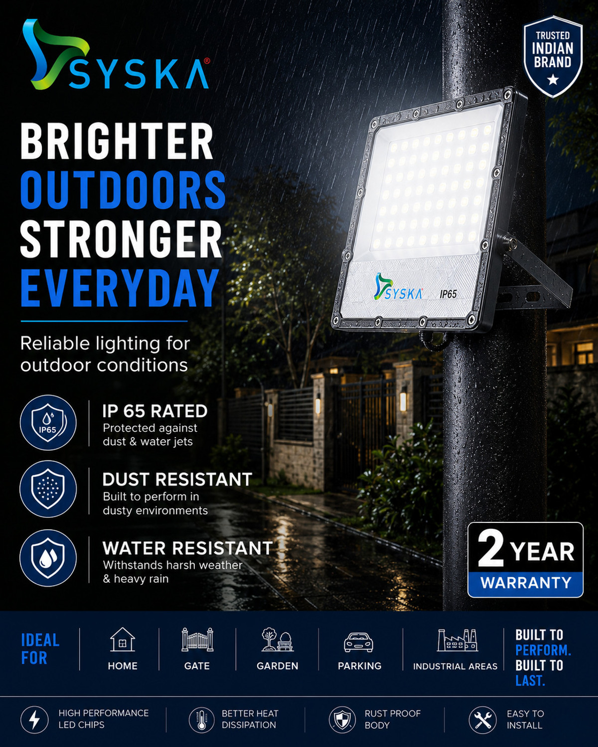 Image of Syska SSK-DFL-50W Flood Light Outdoor Lamp