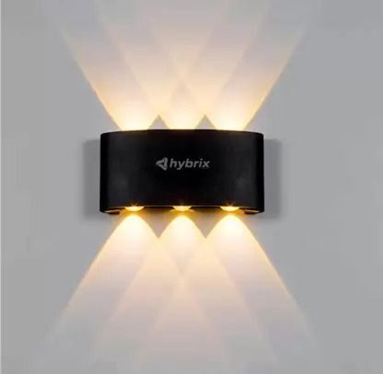 Image of Hybrix LED UP /Down 3+3 Dual Head Wall Light (6 Watt) Optical COB LED, Shock Proof Premium Look, Warm White Light, IP67 Waterproof for Indoor /Outdoor Use (PACK OF 1) Post Light Outdoor Lamp