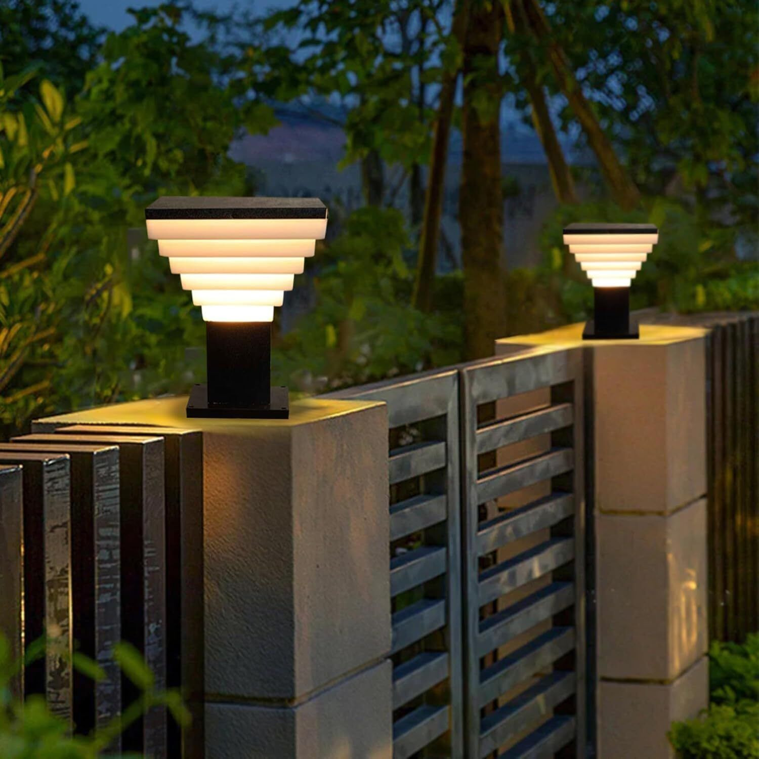 Image of GENREE Premium Unique (WITHOUT BULB) PACK OF 2 Gate Light Outdoor Lamp