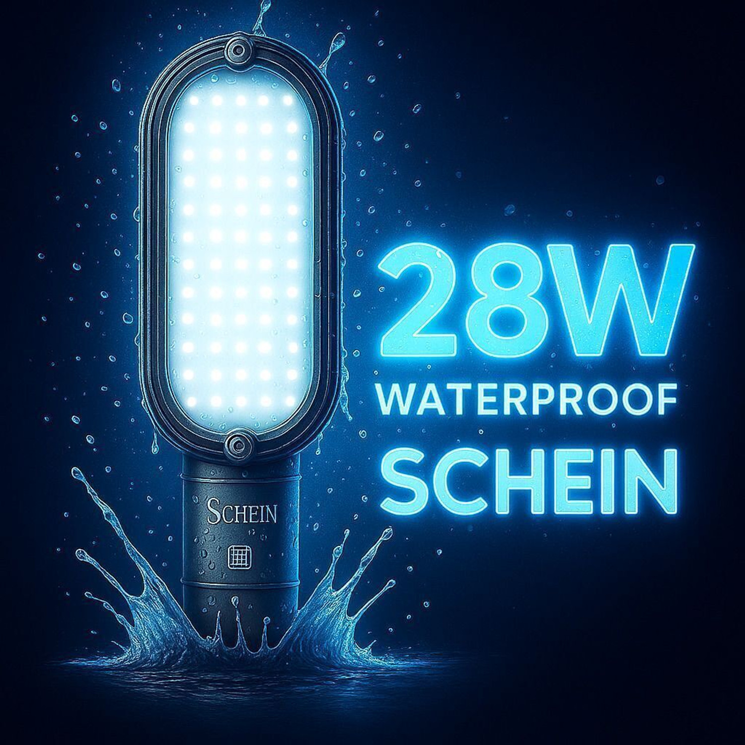 Image of SCHEIN 28W Outdoor LED Street Light | White Bright Light for Factory premises| warehouses| industrial areas| Polycarbonate /Plastic Housing | IP66 Waterproof & Heat Resistant | BIS Approved & ISO Certified | Pack of 1 Street Light Outdoor Lamp