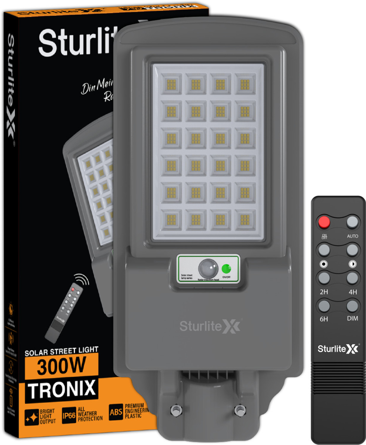 Image of Sturlite Tronix 300W LED Solar Street Light - (Pack of 1) (L-G-0219-18W) Flood Light Outdoor Lamp