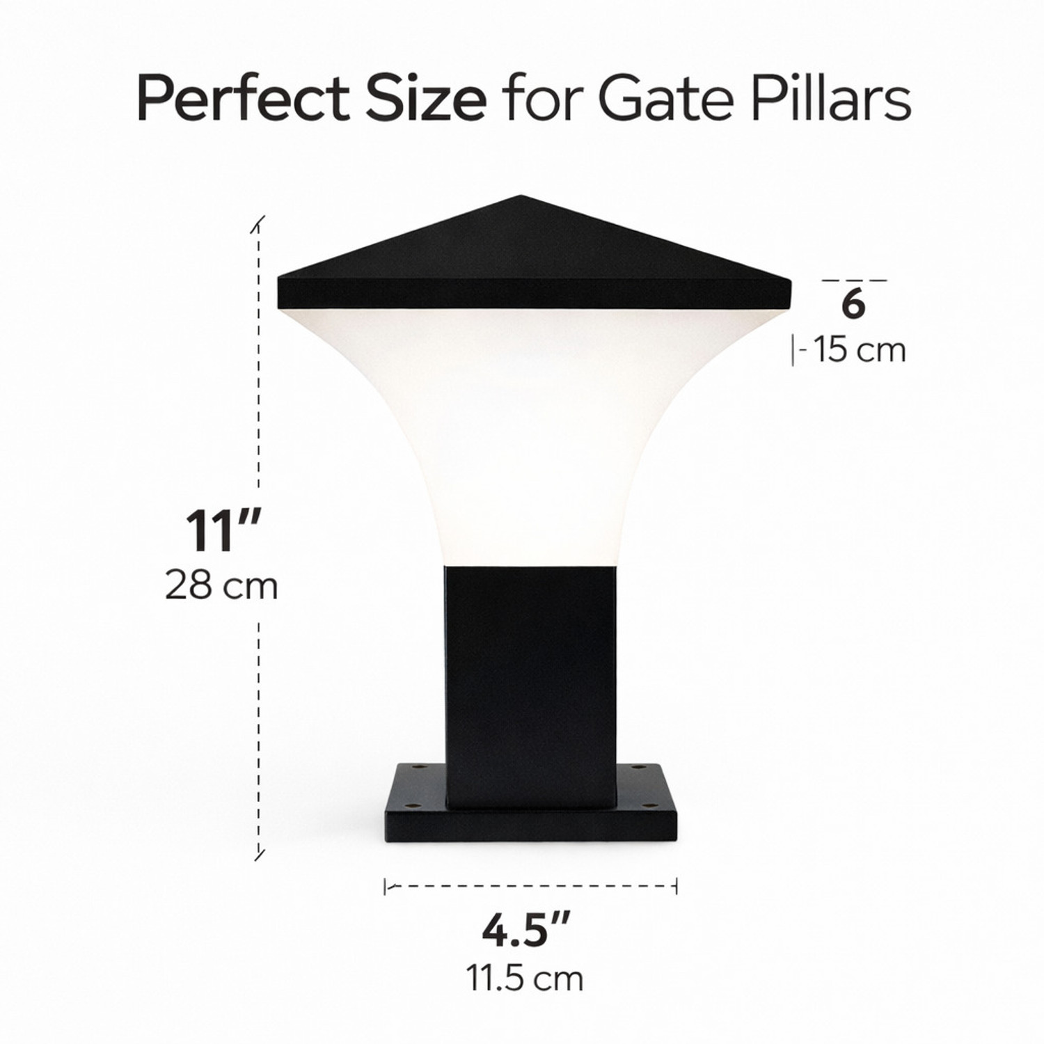 Image of THE UJALAVISTA PHANTOM Gate Lamp Gate Light Outdoor Lamp (Black)