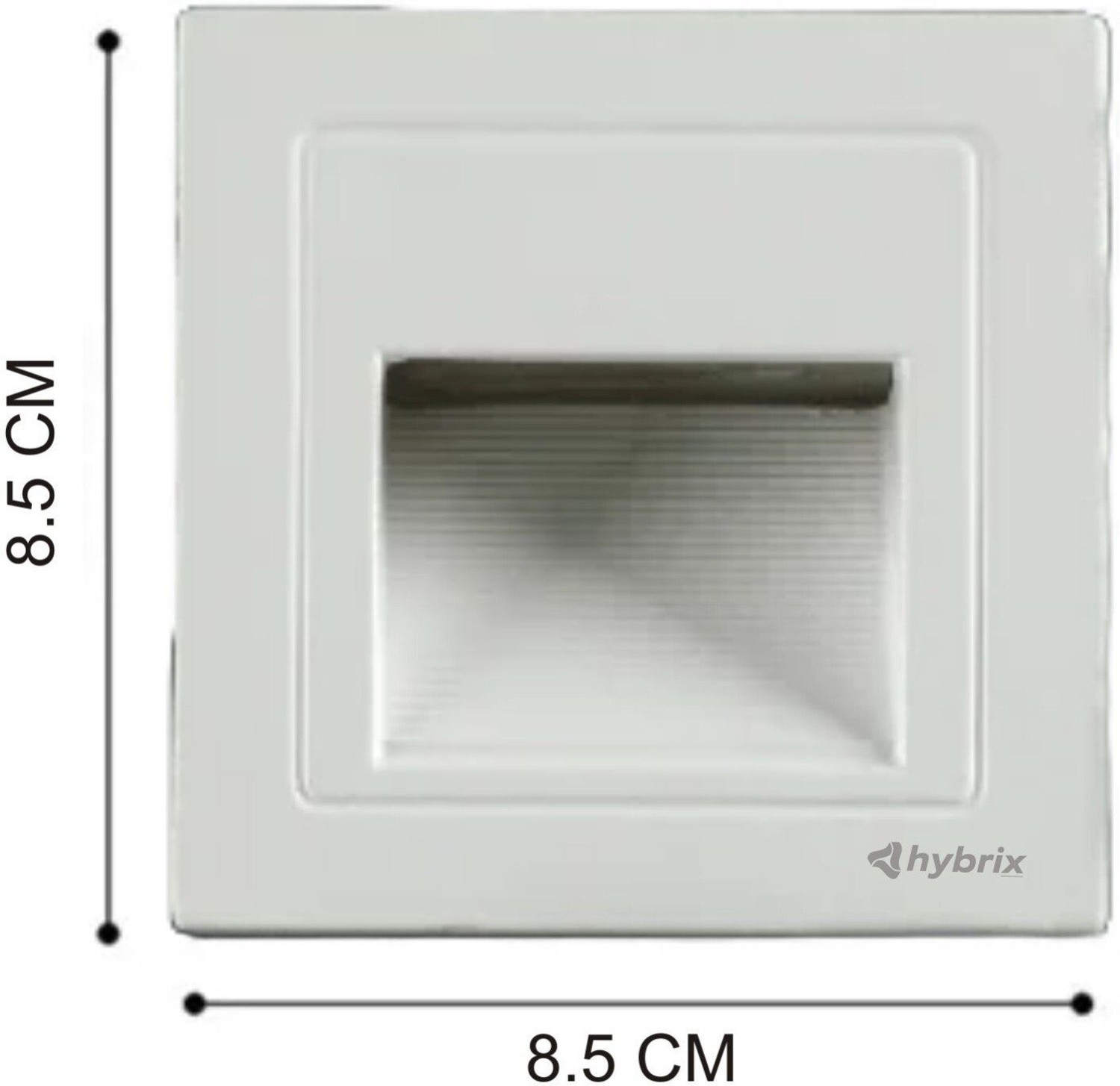 Image of Hybrix LED (3 Watt) Indoor /Outdoor Step Light, Foot light, Staircase Light, IP65 Waterproof Recessed Type Wall Stair Light, Garden Light, White Body, Warm White Light Color (Pack Of 1) Post Light Outdoor Lamp