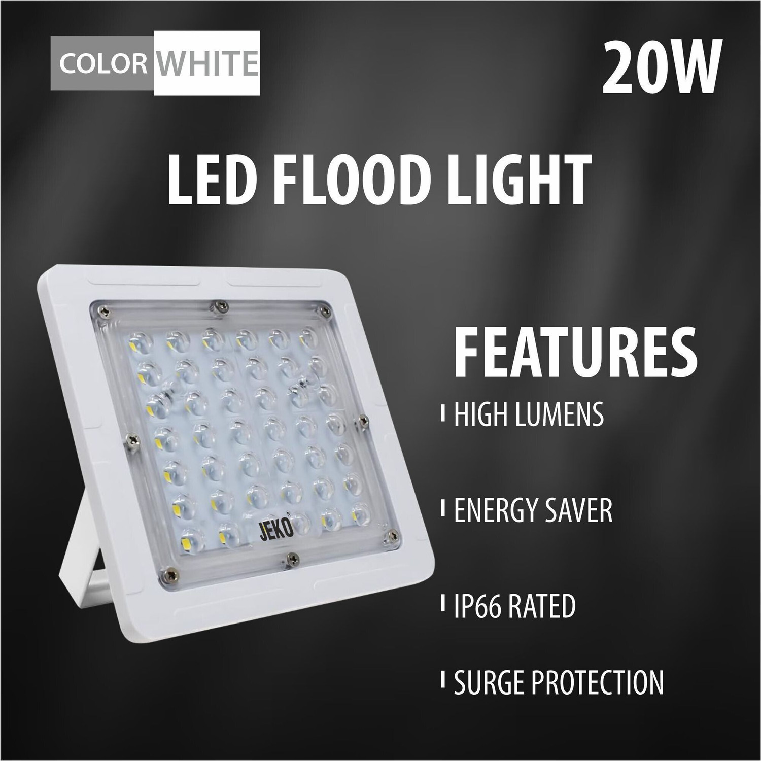 Image of Jeko 25W Led Street Light-Flood Light-Water Led Light Flood Light Outdoor Lamp (White)