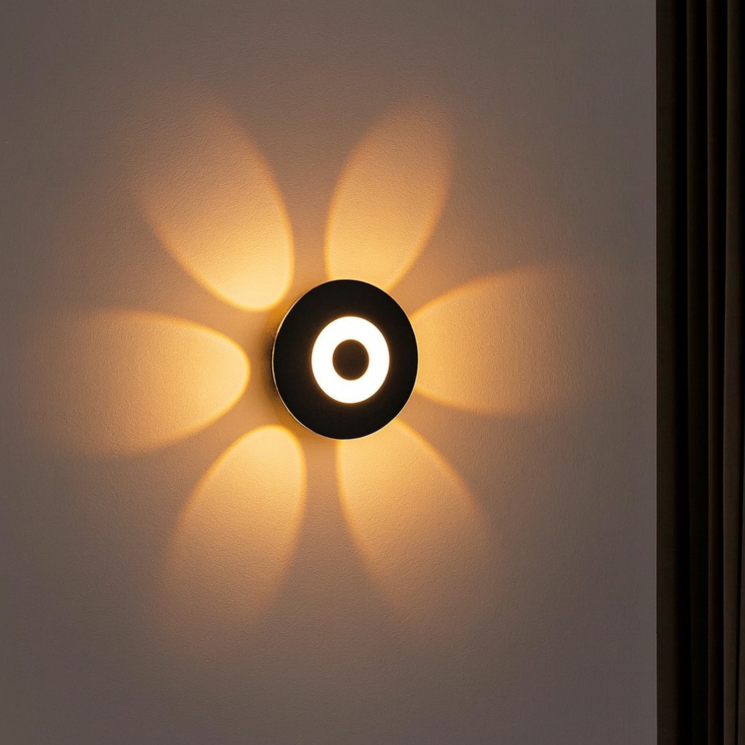 Image of Hybrix LED 6 Way Indoor /Outdoor Wall /Ceiling light (7 Watt) Shockproof Elegant Water Proof Fiber Body, Warm White Light Color (SINGLE) Post Light Outdoor Lamp