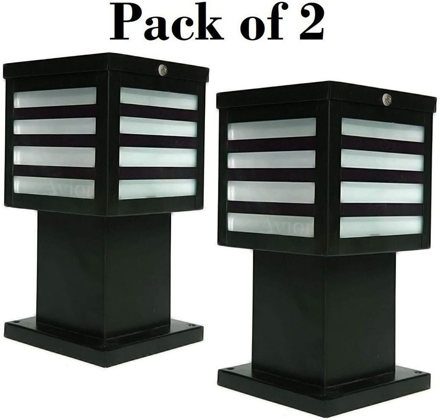 Image of Brightlyt GL18 2PC Gate Light Outdoor Lamp (Black)