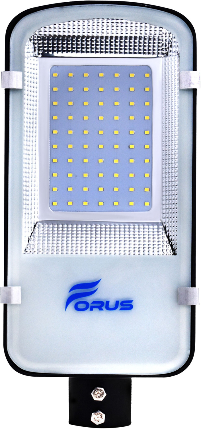 Image of FORUS 50W LED Street Light for Outdoor Road, Parking, and Industrial Lighting - Waterproof, Energy-Saving Aluminum Lamp, 5-Year Warranty, Warm White, Made in Bharat | 1 PC Street Light Outdoor Lamp
