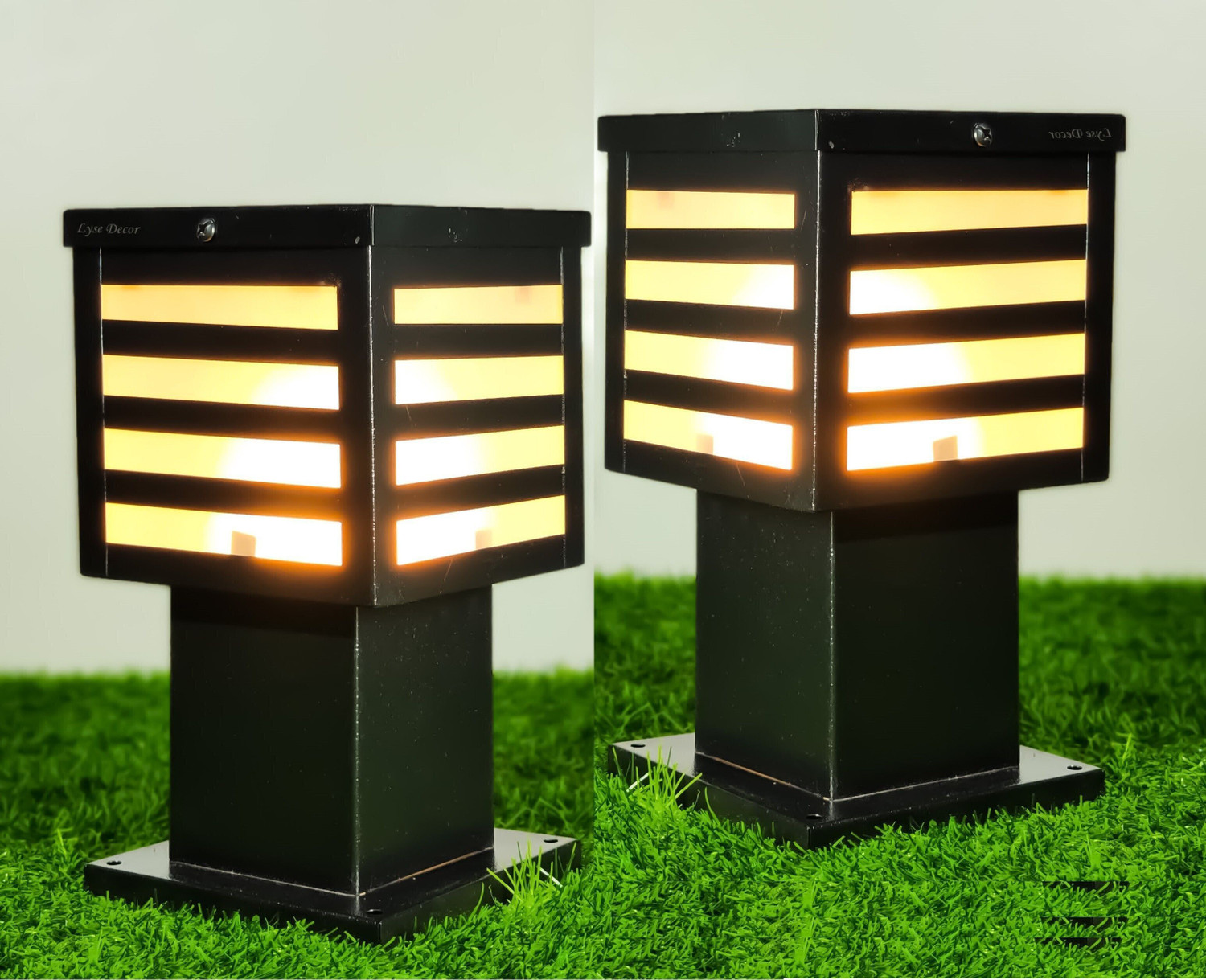 Image of Brightlyt GL18 2PC Gate Light Outdoor Lamp (Black)