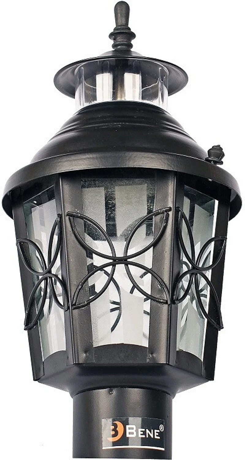 Image of BENE Garden Light Lily 15 cm (Black, Pack of 2 Pc) Gate Light Outdoor Lamp