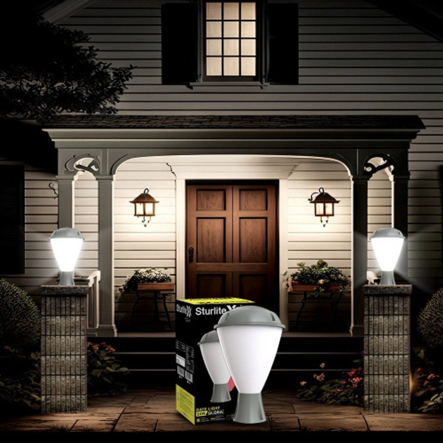 Image of Sturlite Glora 24W LED Gate Light - (Pack of 1) (L-G-0200-24W) Gate Light Outdoor Lamp