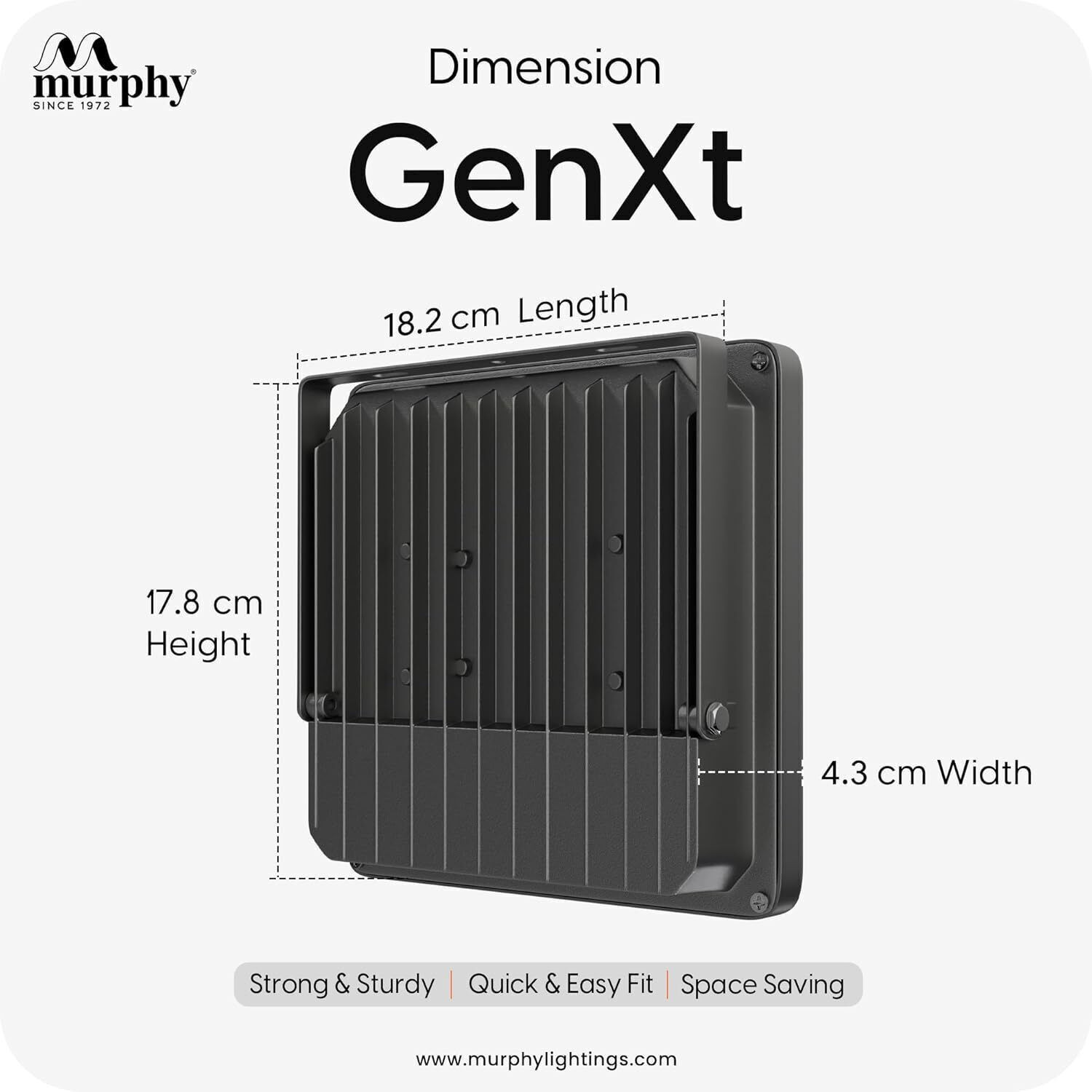 Image of MURPHY Genxt LED 50W LED Flood Light, IP65 Rated Outdoor Light Pack of 1 (Warm White, 2 Years Warranty) Flood Light Outdoor Lamp