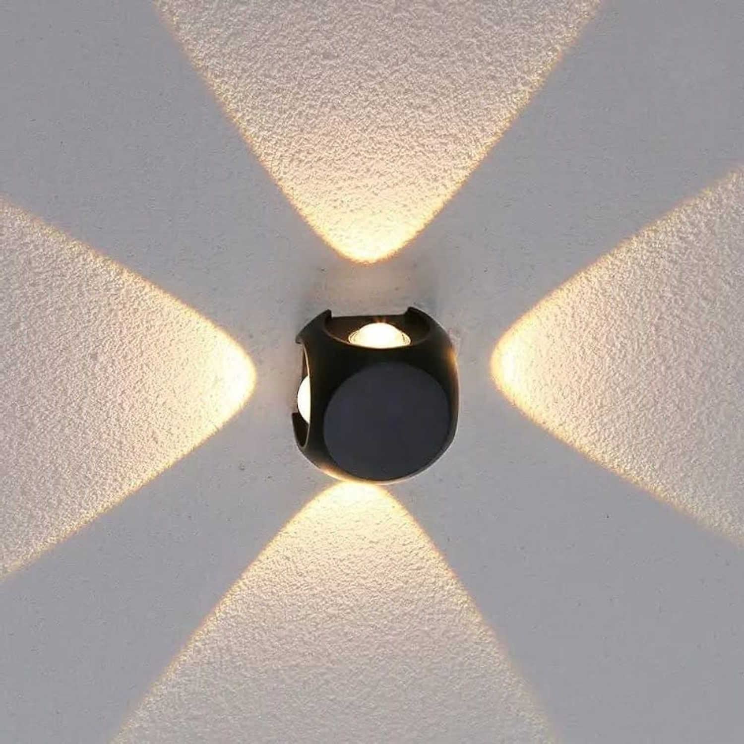 Image of Hybrix LED 4 Way Outdoor Wall /Step Light, IP65 Waterproof, 4 Watt Optical Power Saving COB LED, Warm White Light Color (SINGLE) Post Light Outdoor Lamp
