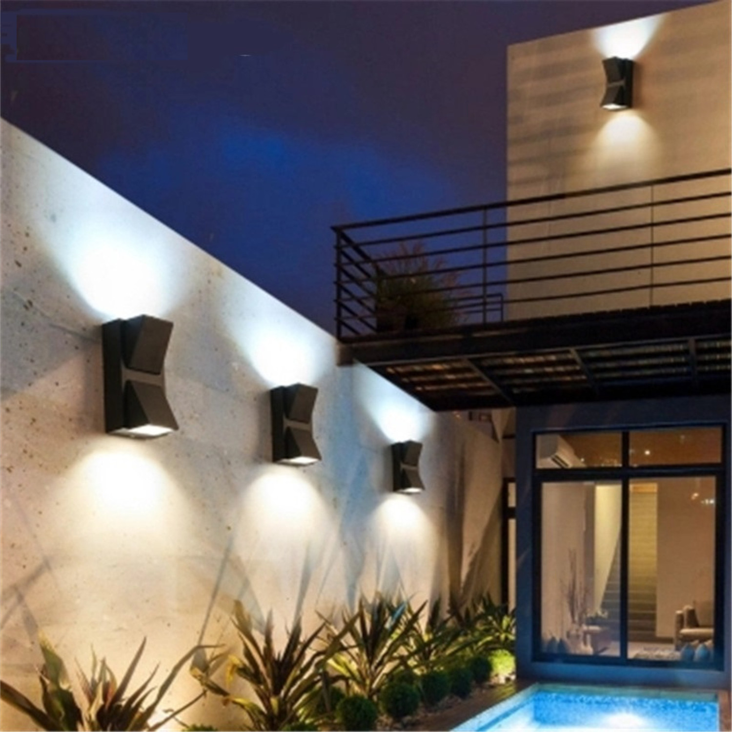 Image of Hybrix LED Up /Down Wall Light, 10 Watt Optical COB LED, Black Body, Shock Proof Premium Look, Warm White Light, IP67 Waterproof for Indoor /Outdoor Use (SINGLE) Post Light Outdoor Lamp