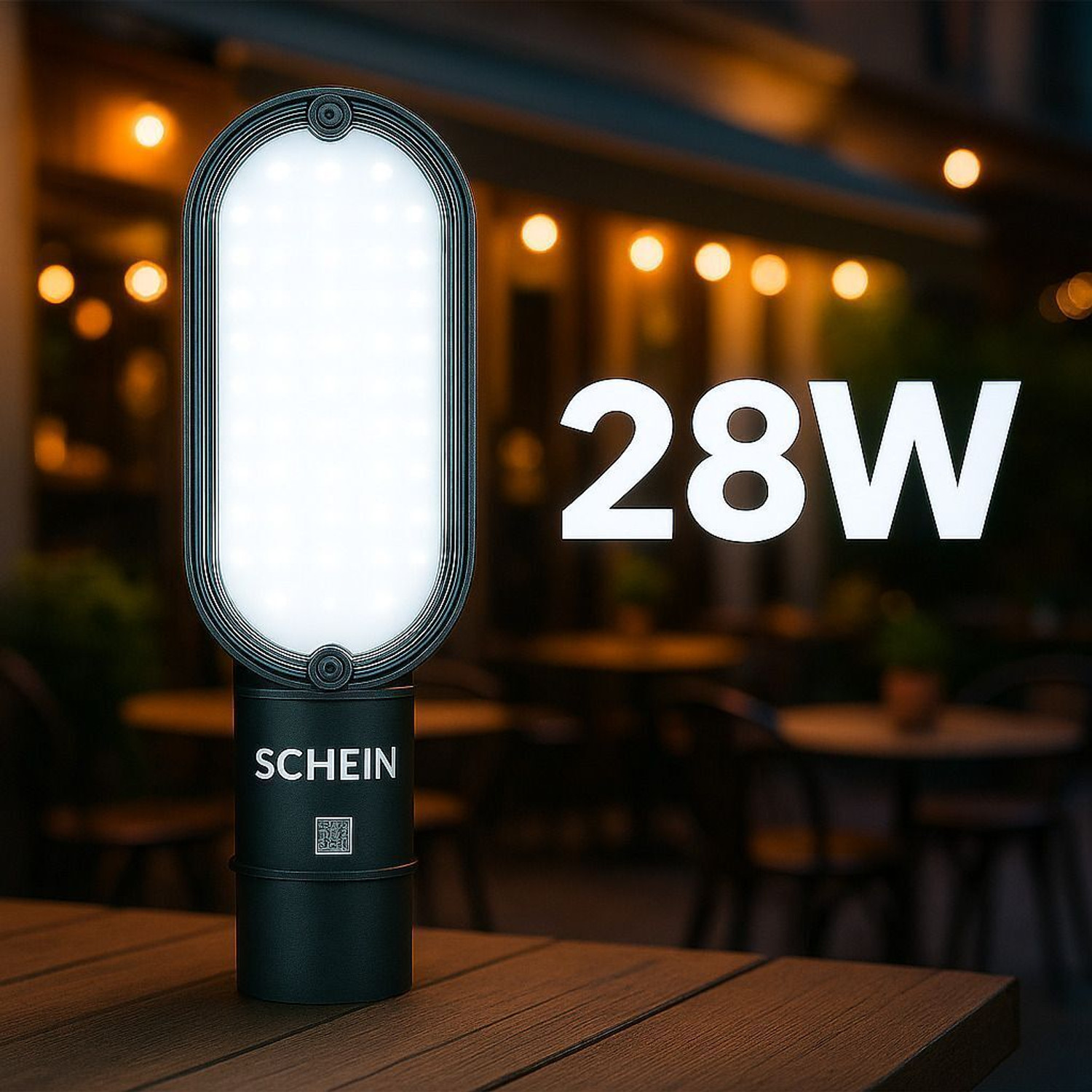 Image of SCHEIN 28W Outdoor LED Street Light - High-Lumen Cool White Beam, Heavy-Duty Plastic Body, Weatherproof & Dustproof Build, Low Maintenance, Suitable for Compounds, Shops & Roads | Pack of 1 Street Light Outdoor Lamp