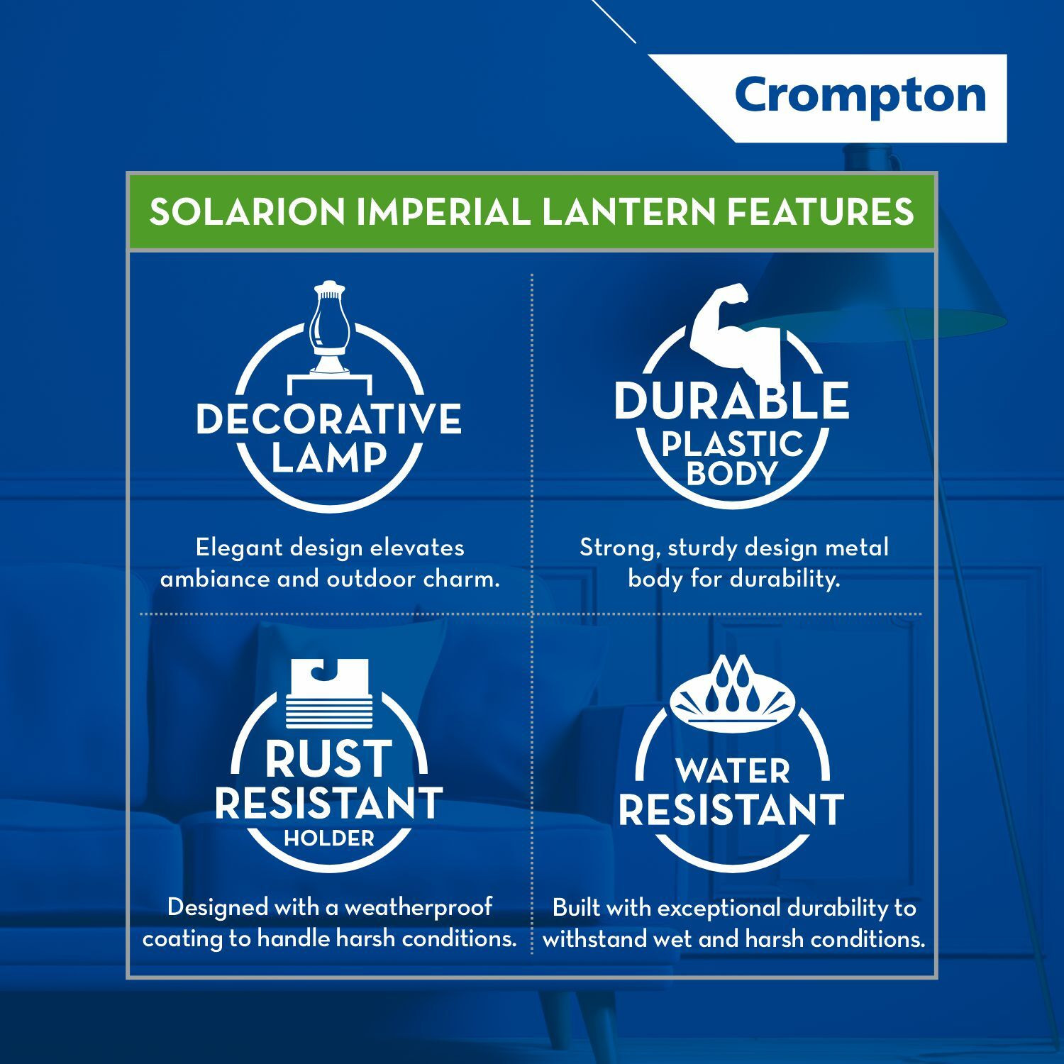 Image of Crompton Solarion Imperial Lantern Gate Lamp Gate Light Outdoor Lamp
