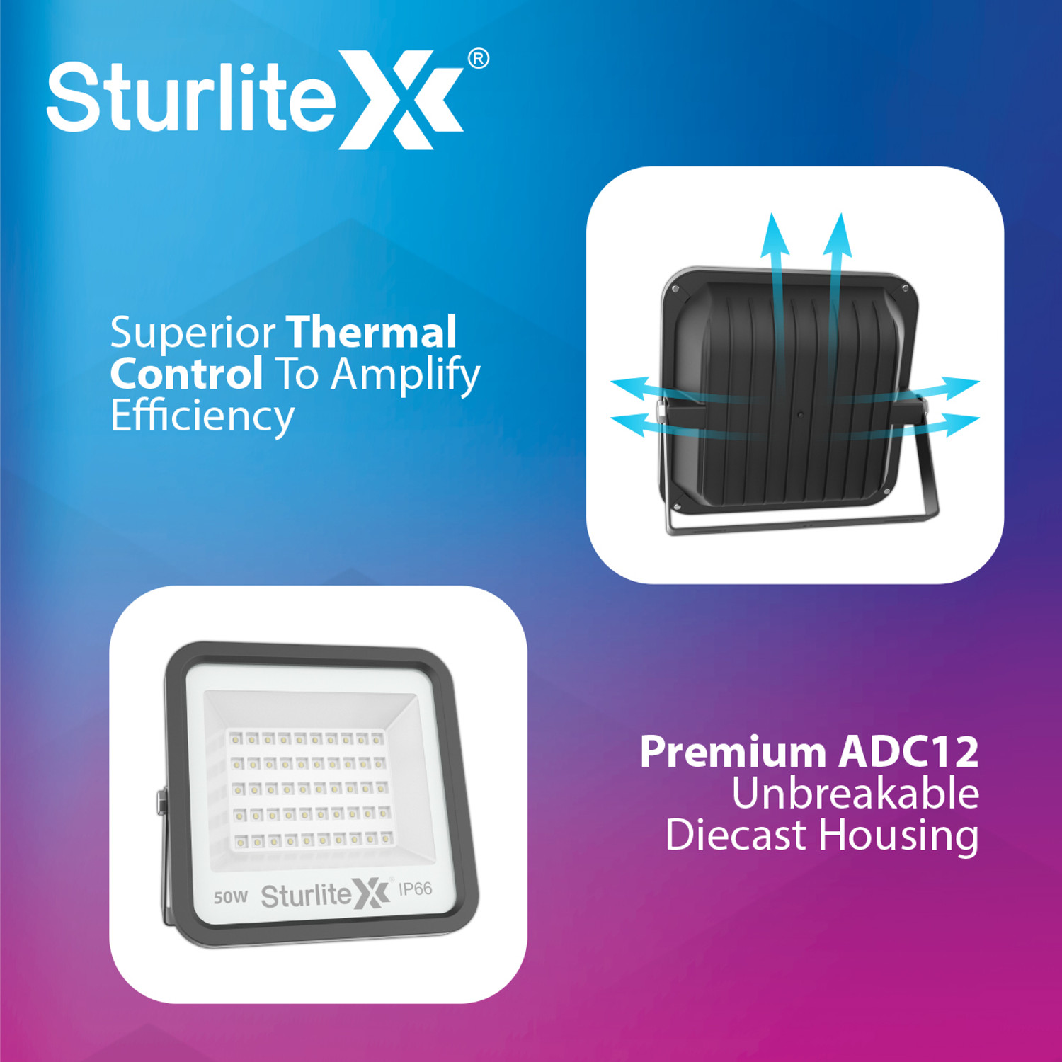 Image of Sturlite Allumer 50 W LED Flood Light - (Pack of 1) (L-G-0180-50W) Flood Light Outdoor Lamp