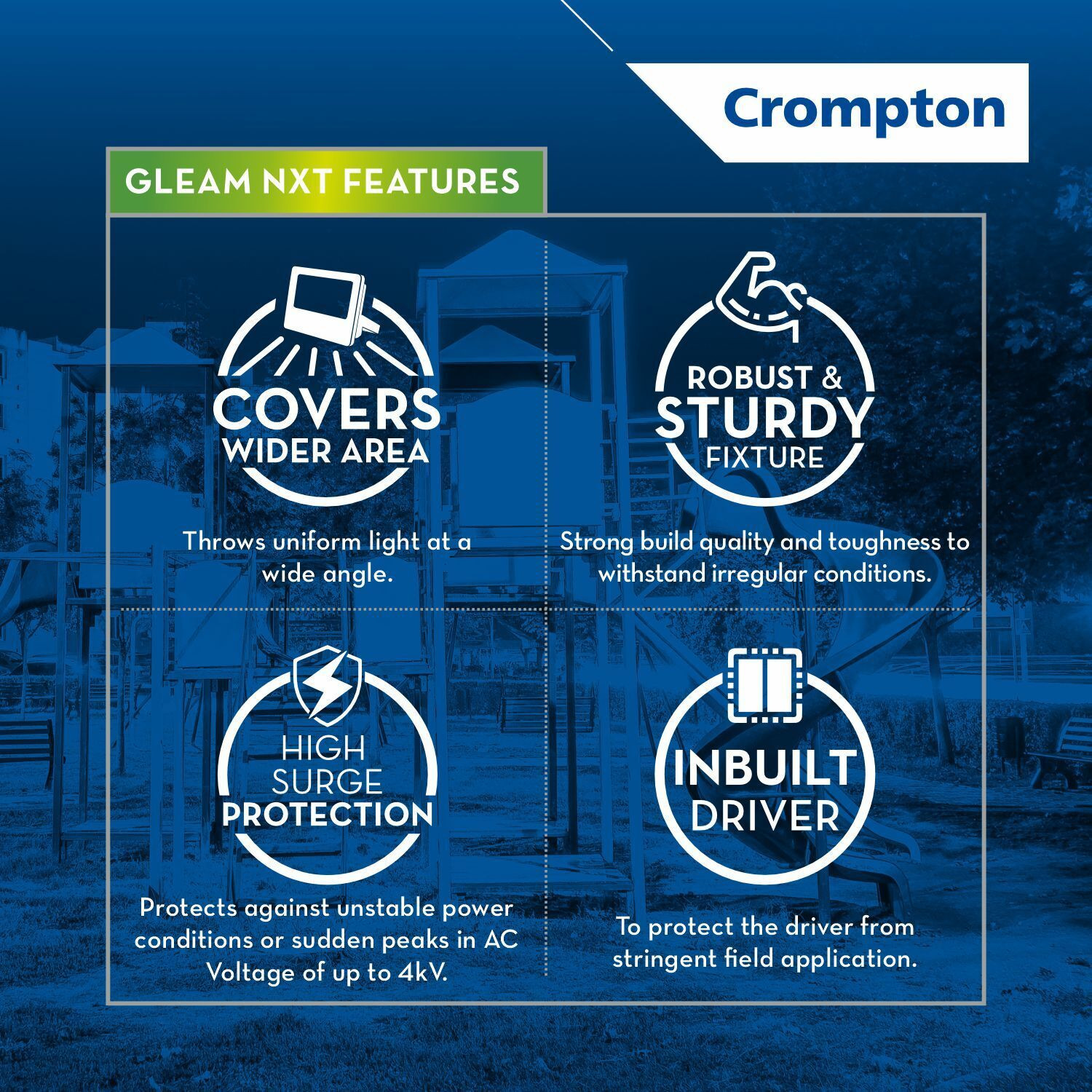 Image of Crompton GLEAM NXT Flood Light Flood Light Outdoor Lamp
