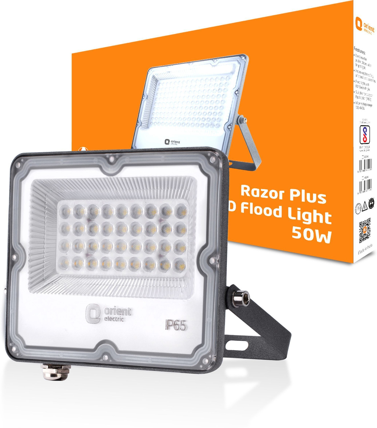 Image of Orient Electric Razor Plus 50W with IP65 LED50WFL-65KIP65D Flood Light Outdoor Lamp