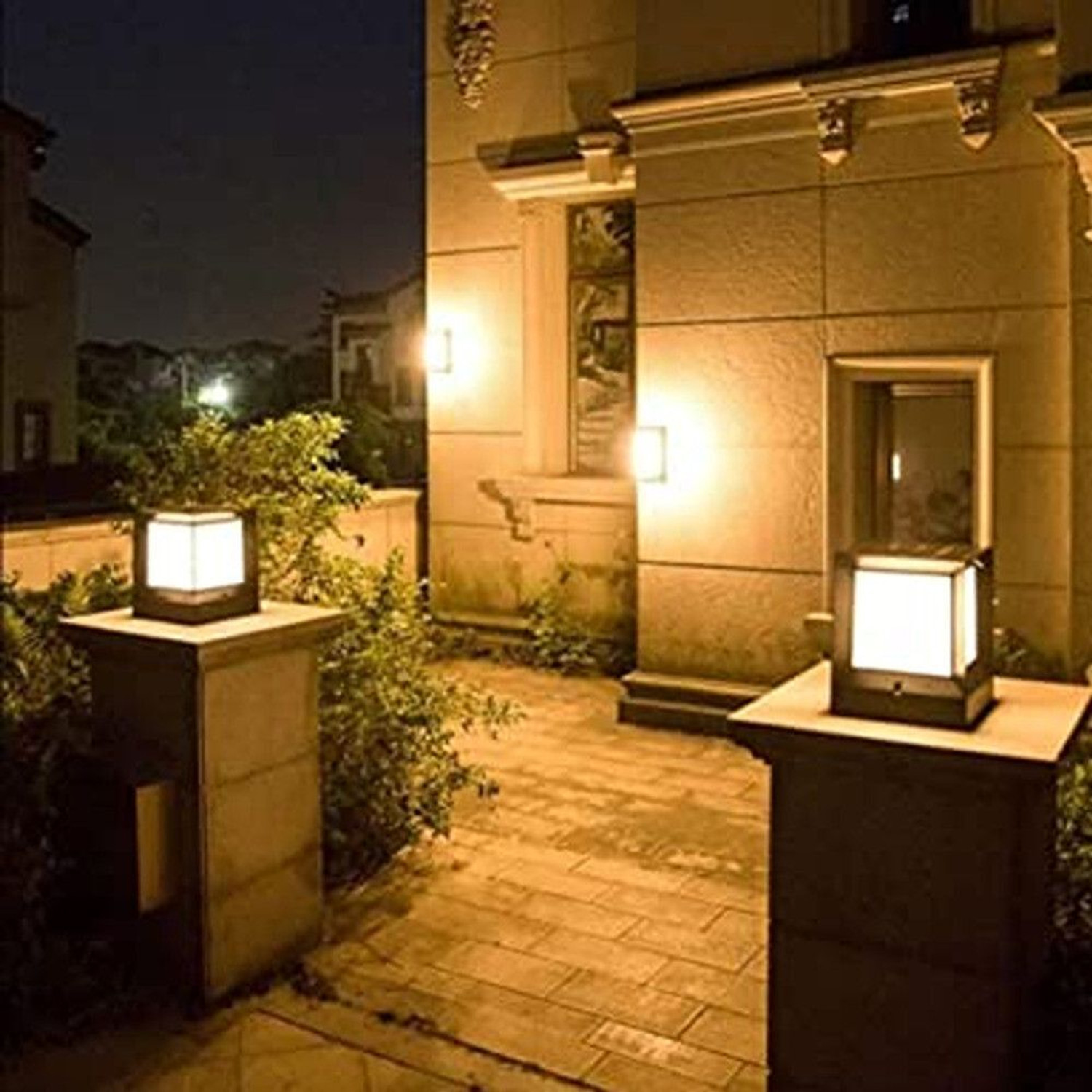 Image of Areezo BLACK CHINA GATE LIGHT FOR HOME DECOR (BULBNOT INCL.) (PACK OF 2) Gate Light Outdoor Lamp