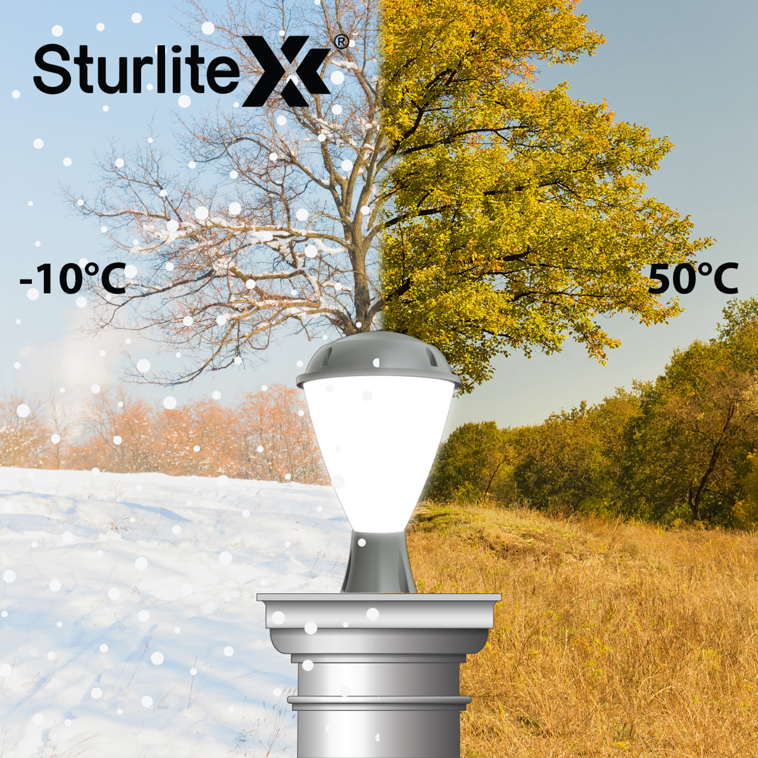Image of Sturlite Glora 24W LED Gate Light - (Pack of 1) (L-G-0200-24W) Gate Light Outdoor Lamp
