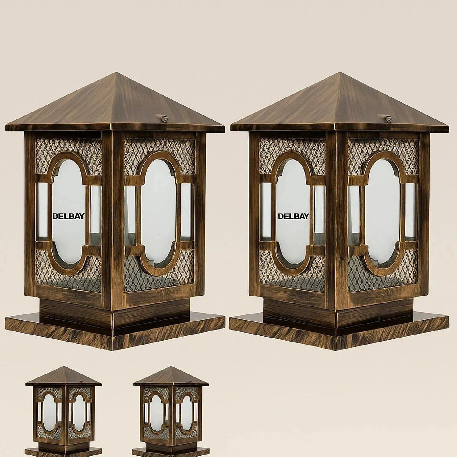 Image of Delbay Antique Metal Gate Light Taj (Bulb Not Included ) Gate Light Outdoor Lamp