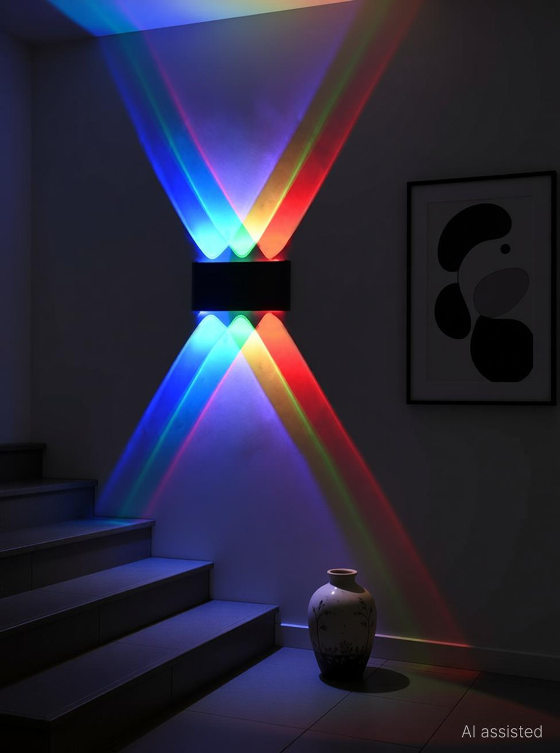 Image of YOGABACA LED Outdoor Waterproof IP65 Exterior interior Wall Step Up Down Light Fixture Lamp Post Light Outdoor Lamp