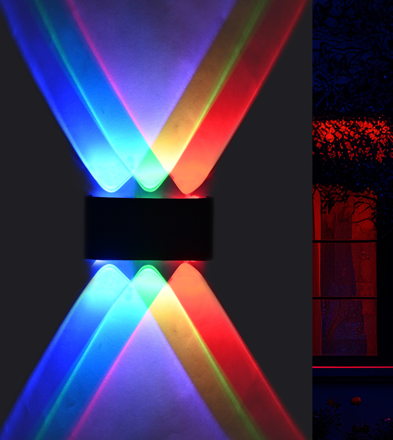 Image of YOGABACA LED Outdoor Waterproof IP65 Exterior interior Wall Step Up Down Light Fixture Lamp Post Light Outdoor Lamp