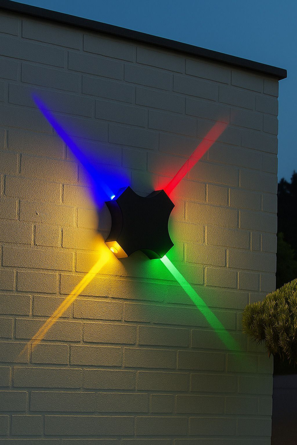 Image of Hybrix LED 4 Way Indoor /Outdoor Wall /Ceiling Laser light (8 Watt) Shockproof Elegant Water Proof Fiber Body, Multicolor Light Color (SINGLE) Post Light Outdoor Lamp