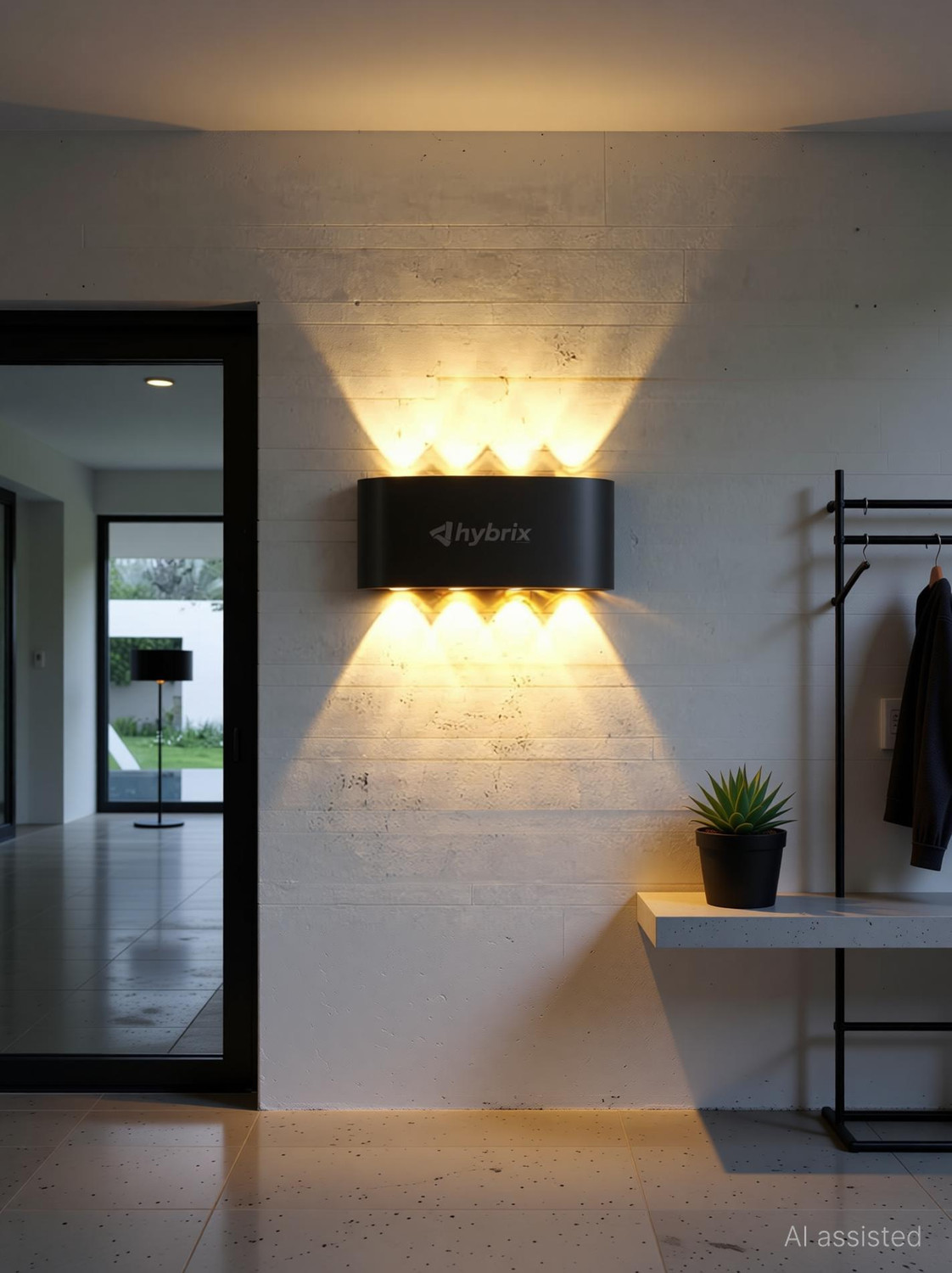 Image of Hybrix LED UP /Down 4+4 Dual Head Wall Light (8 Watt) Optical COB LED, Shock Proof Premium Look, Warm White Lights, IP67 Waterproof for Indoor /Outdoor Use (PACK OF 1) Post Light Outdoor Lamp