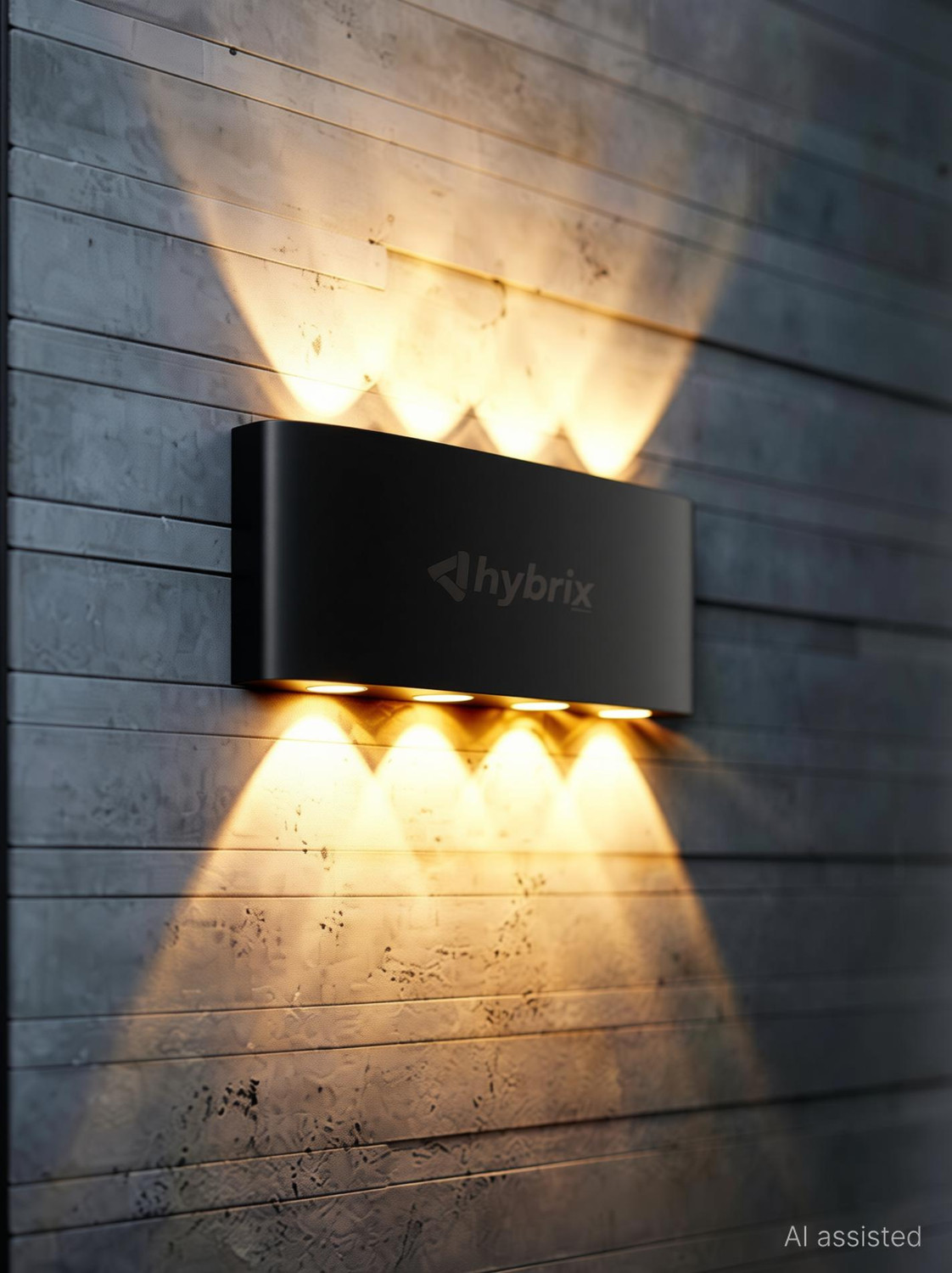 Image of Hybrix LED UP /Down 4+4 Dual Head Wall Light (8 Watt) Optical COB LED, Shock Proof Premium Look, Warm White Lights, IP67 Waterproof for Indoor /Outdoor Use (PACK OF 1) Post Light Outdoor Lamp