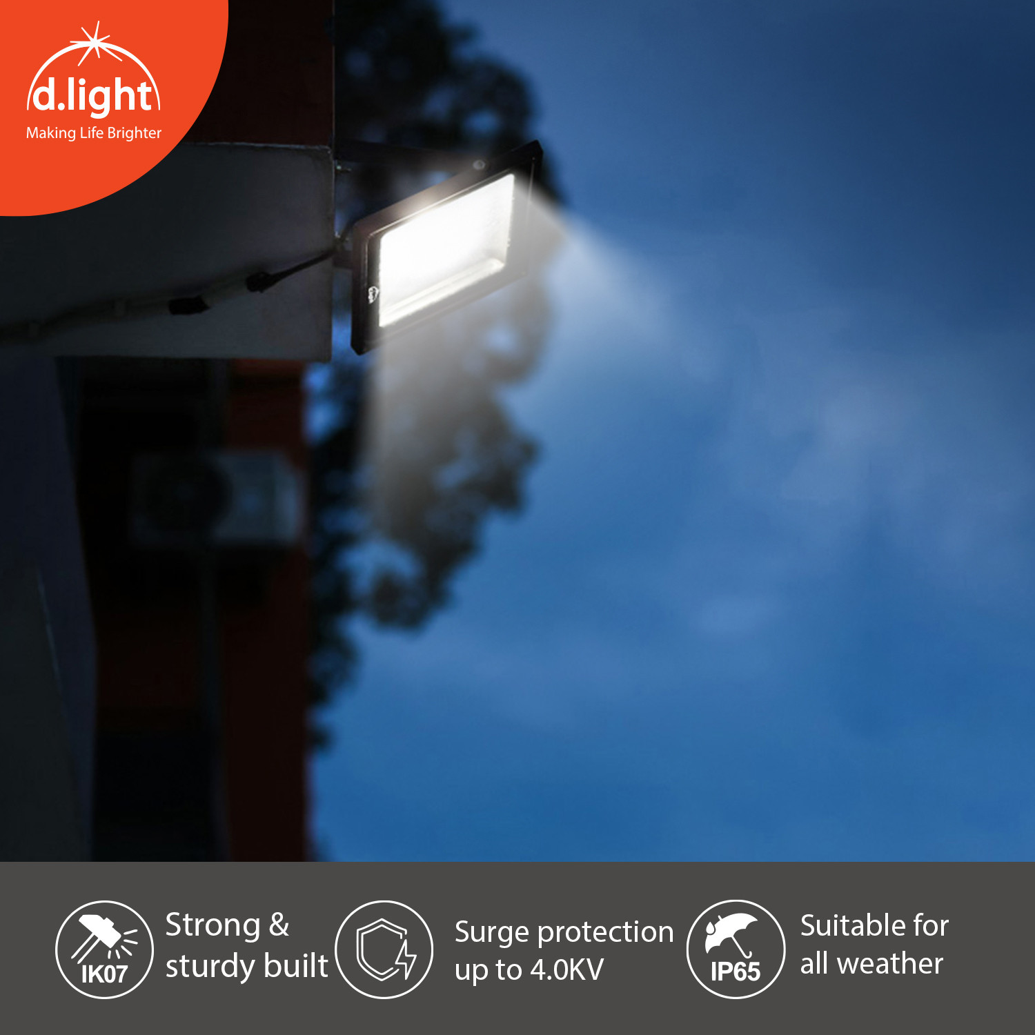 Image of d.light 30W Aura Flood Light Outdoor Lamp