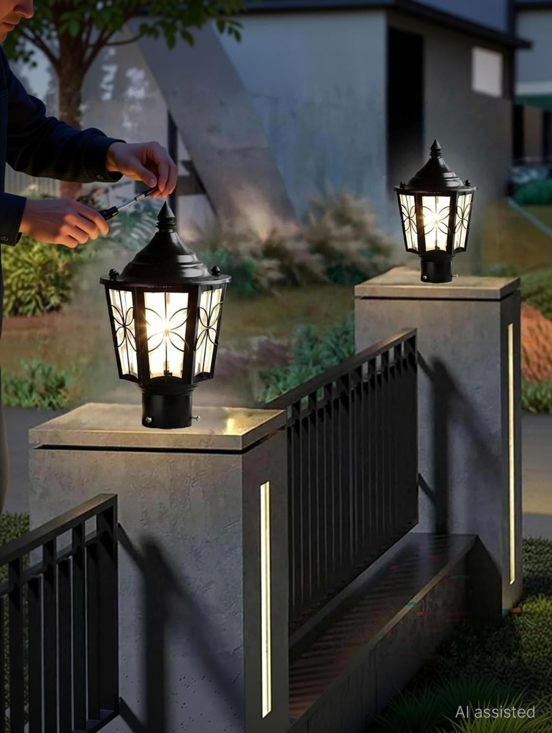 Image of GAUVIK GAU - WATERPROOF GATE LIGHT (PACK OF 2) Gate Light Outdoor Lamp