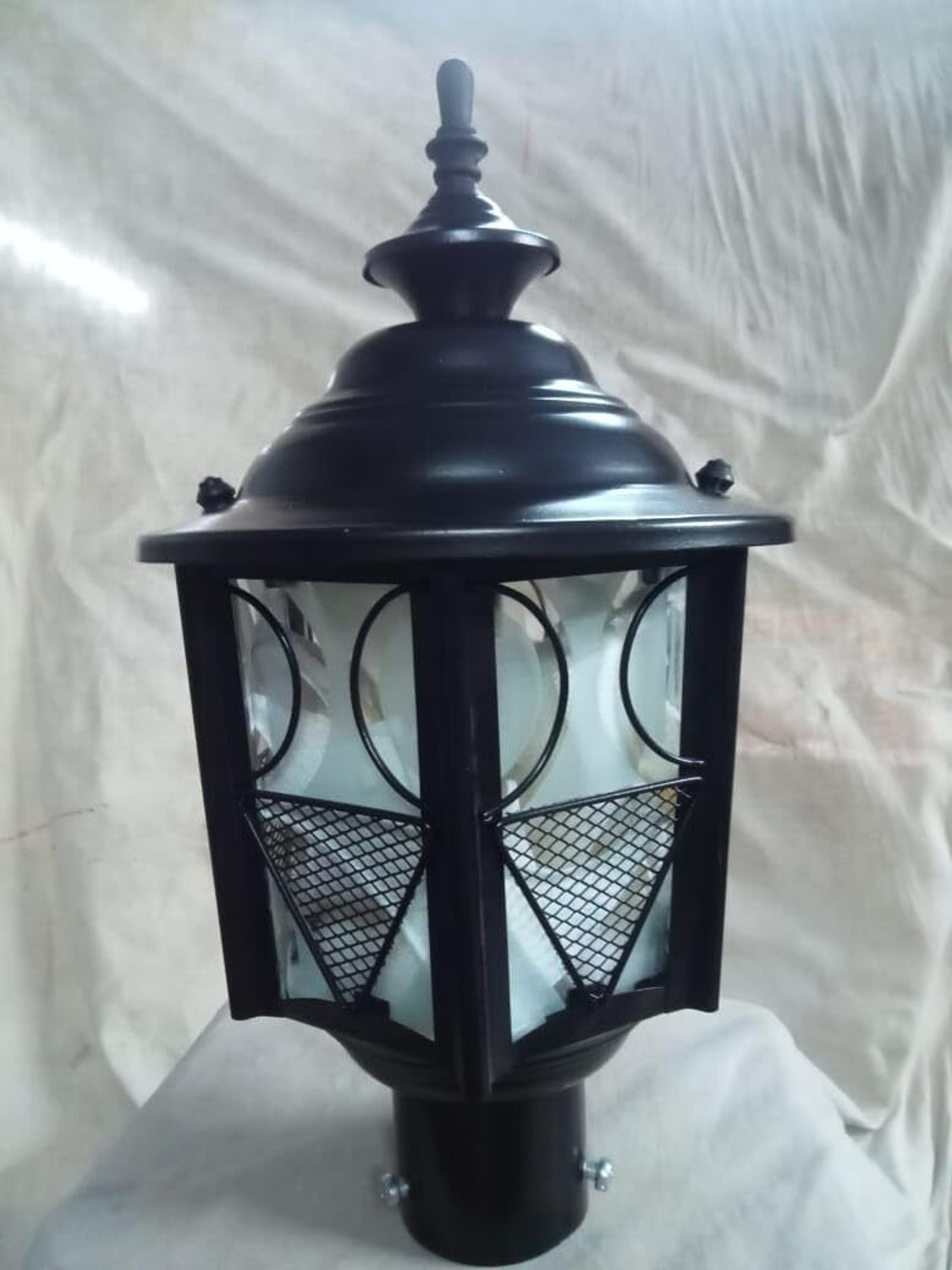 Image of Areezo Black Vintage Outdoor Waterproof Gate Light for Pillar - Classic Design (Set of 4) Gate Light Outdoor Lamp
