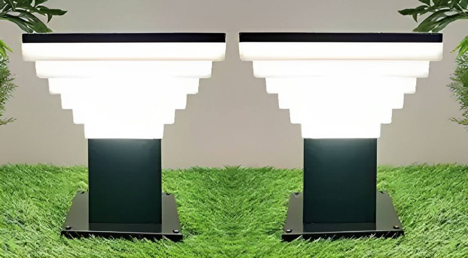 Delbay Elegant Waterproof Gate Light for Outdoor Pillars Decorative Post Top Lamp for Home, Garden & Entrance (Bulbnot Included) (Pack of 2) Gate Light Outdoor Lamp Rs. 709 - Flipkart