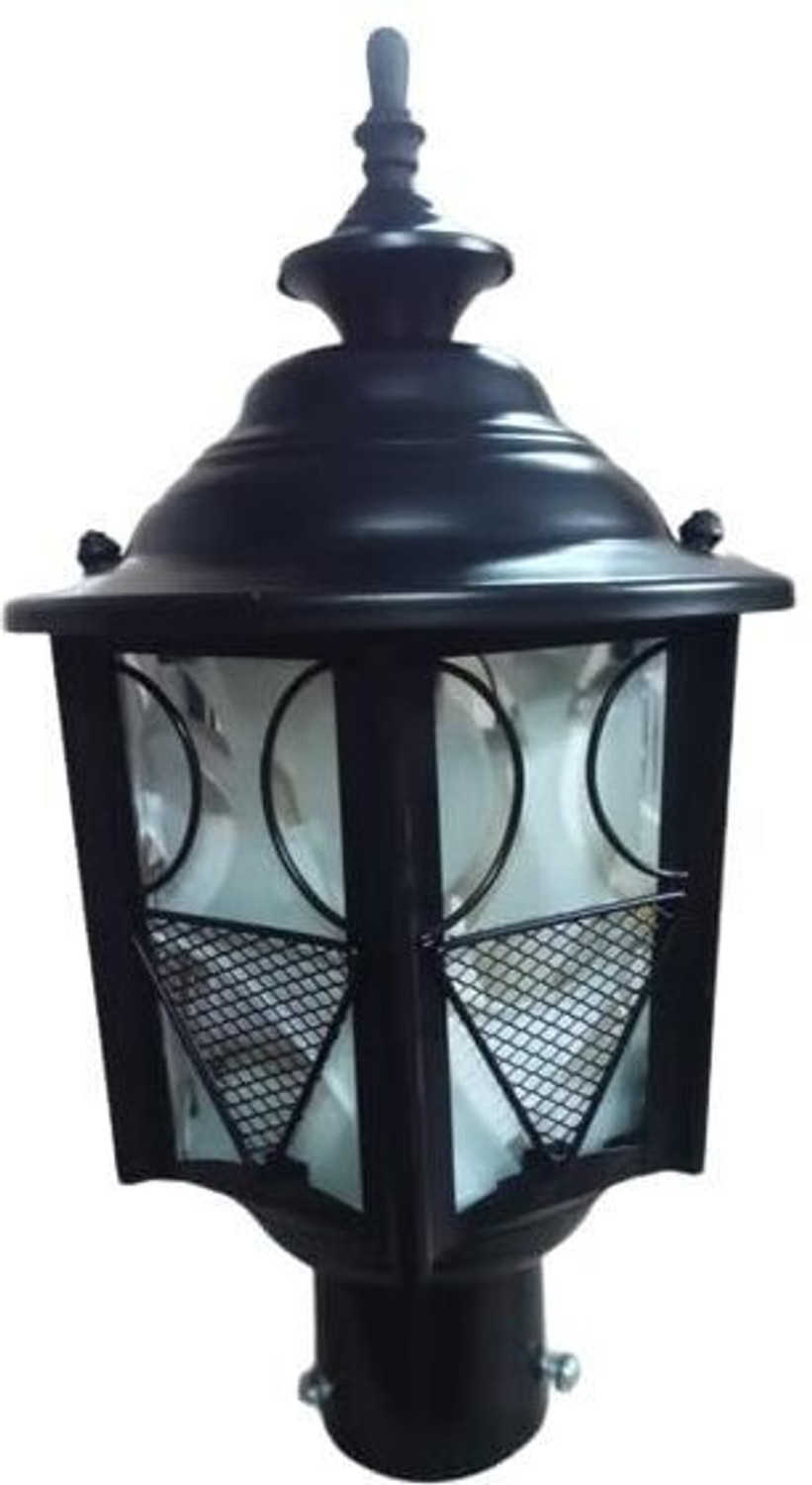 Image of Areezo Black Vintage Outdoor Waterproof Gate Light for Pillar - Classic Design (Set of 4) Gate Light Outdoor Lamp