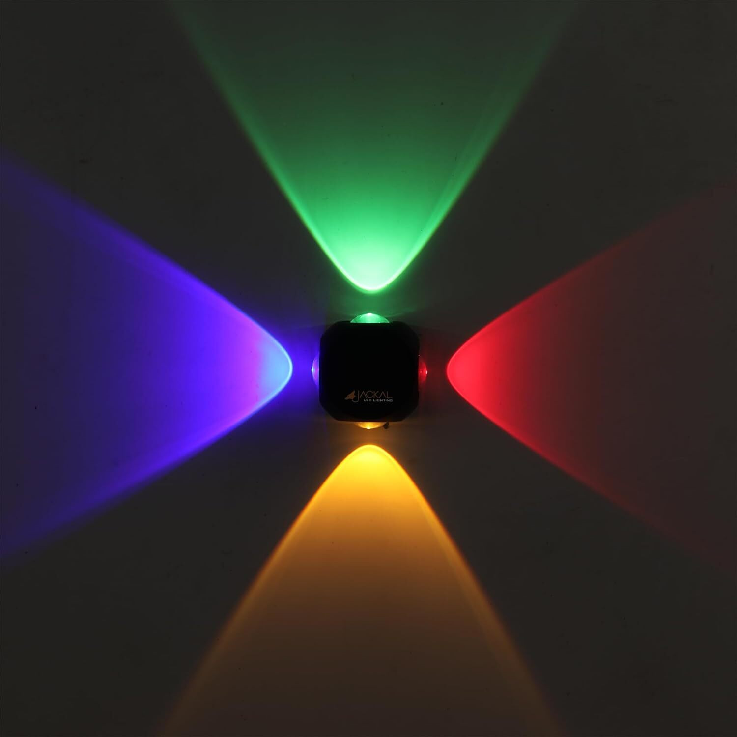 Image of YOGABACA 4 Way LED Indoor & Outdoor Lamp Up /Down Right /Left Elevation Light Rustproof & Waterproof Aluminum Body Black (Multi Color) Post Light Outdoor Lamp (Multicolor) Post Light Outdoor Lamp