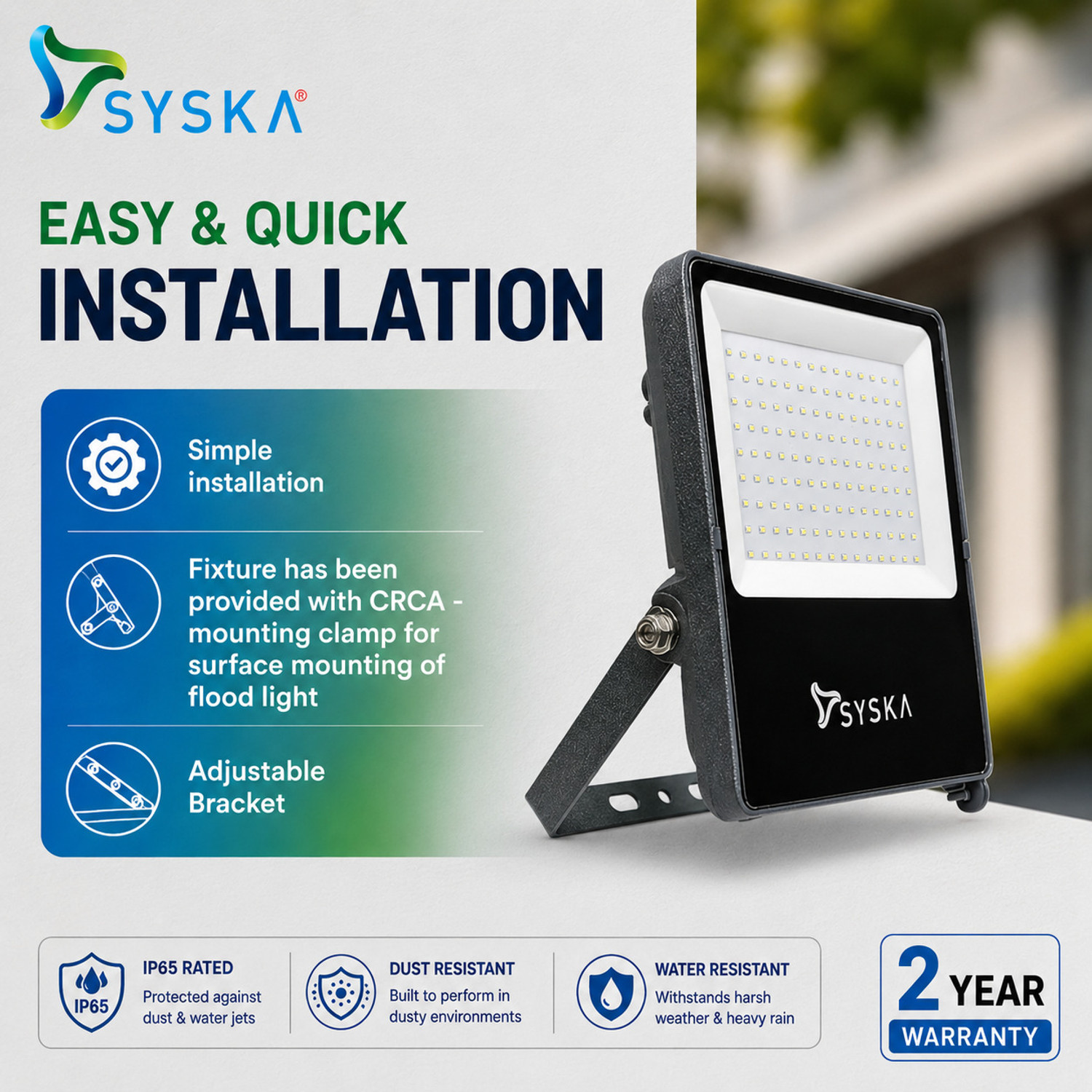 Image of Syska SSK-DFL-50W Flood Light Outdoor Lamp