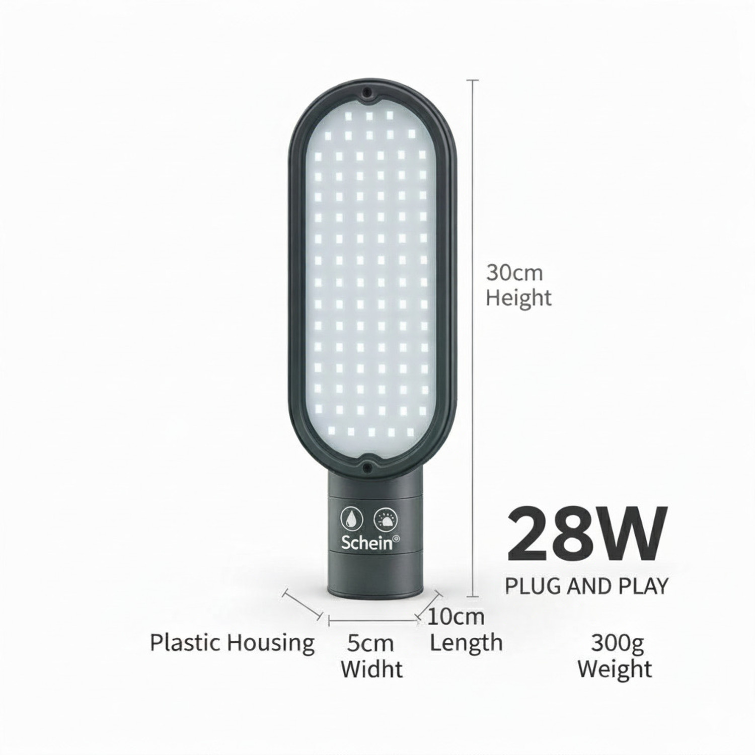 Image of SCHEIN 28W Outdoor LED Street Light | White Bright Light for Factory premises| warehouses| industrial areas| Polycarbonate /Plastic Housing | IP66 Waterproof & Heat Resistant | BIS Approved & ISO Certified | Pack of 1 Street Light Outdoor Lamp