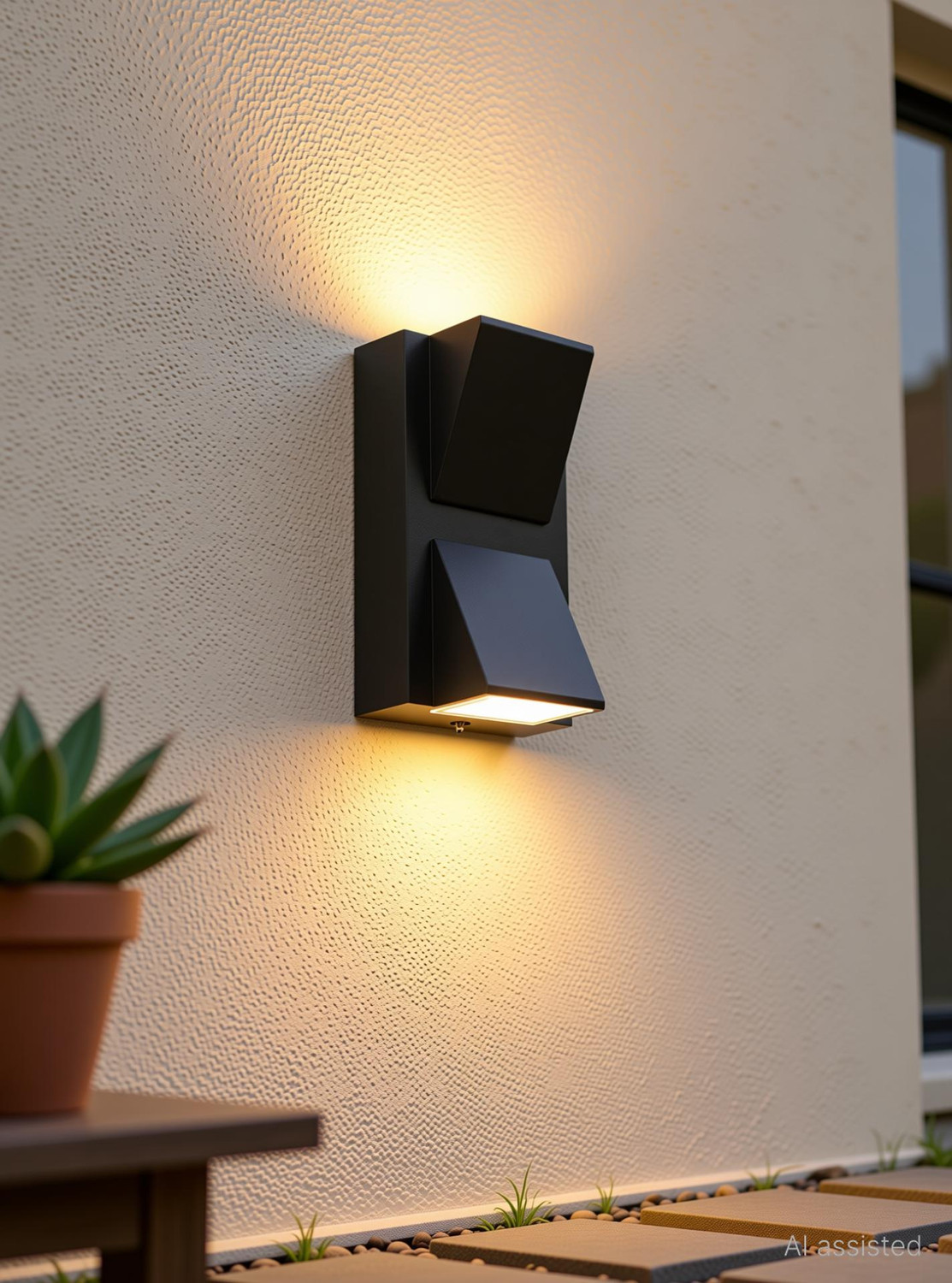 Image of Hybrix LED Up /Down Wall Light, 10 Watt Optical COB LED, Black Body, Shock Proof Premium Look, Warm White Light, IP67 Waterproof for Indoor /Outdoor Use (SINGLE) Post Light Outdoor Lamp