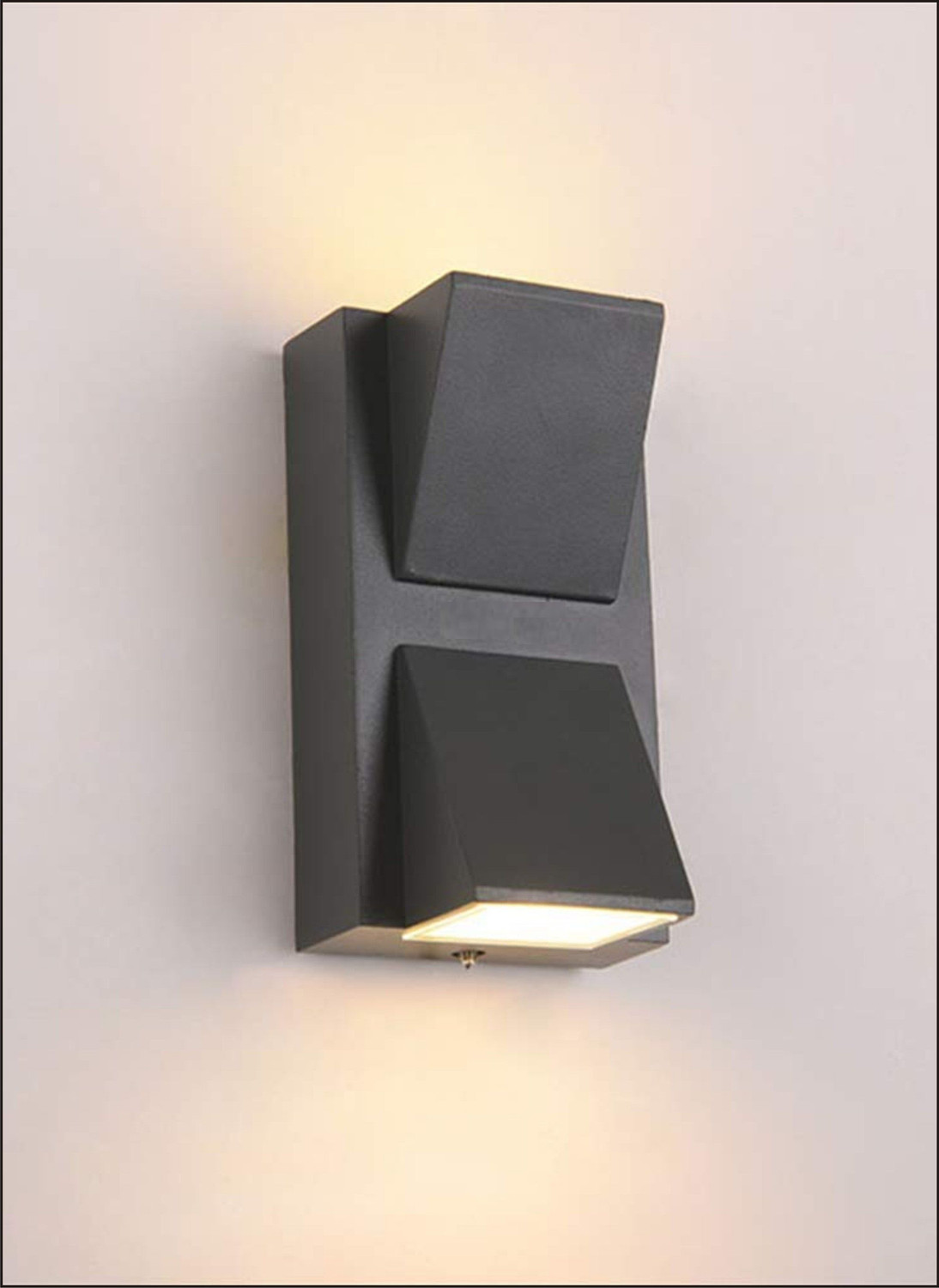 Image of Hybrix LED Up /Down Wall Light, 10 Watt Optical COB LED, Black Body, Shock Proof Premium Look, Warm White Light, IP67 Waterproof for Indoor /Outdoor Use (SINGLE) Post Light Outdoor Lamp