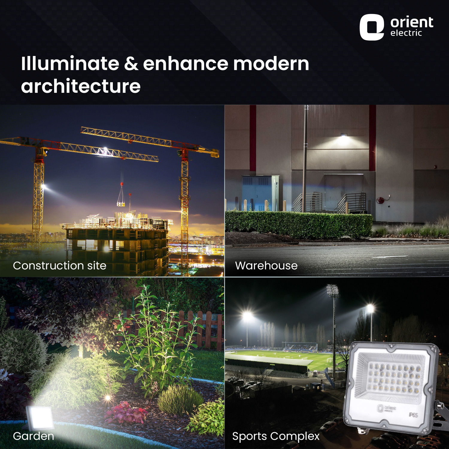 Image of Orient Electric Razor Plus 30W with IP65 LED30WFL-65KIP65D Flood Light Outdoor Lamp
