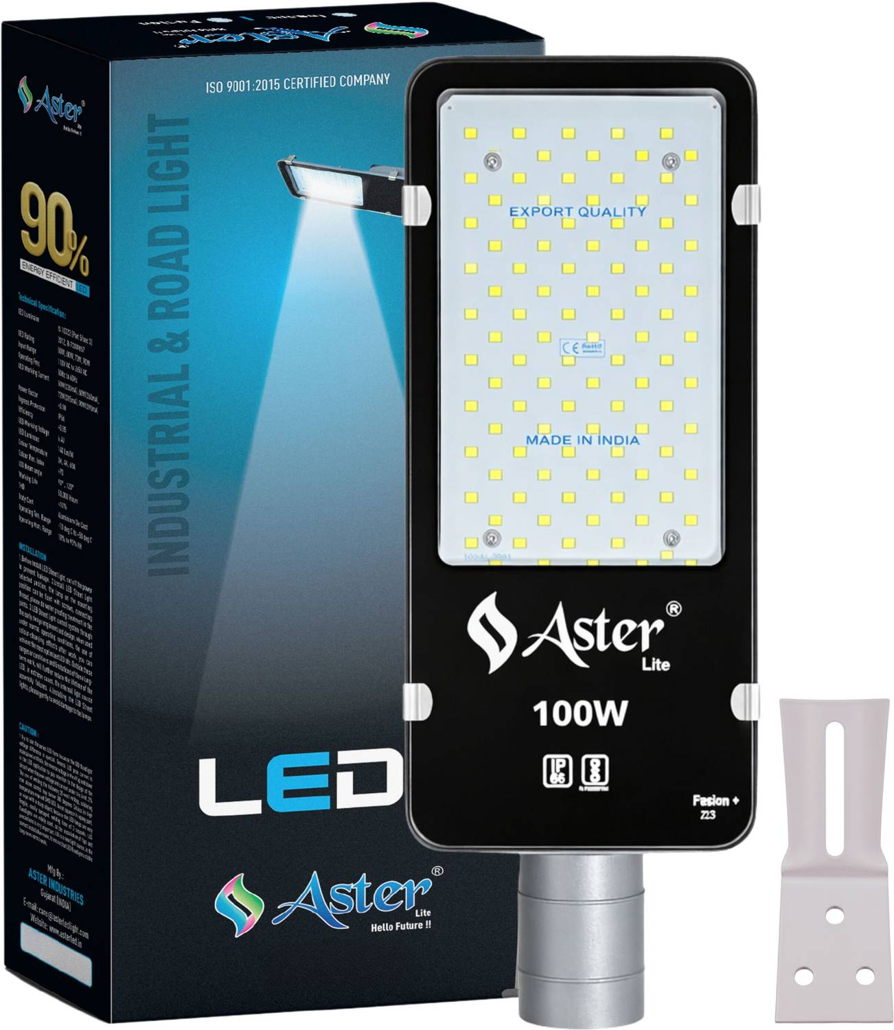 ASTER LITE Fusion+ 100W LED Street Light IP66 Waterproof (Pack of 1) Flood Light Outdoor Lamp